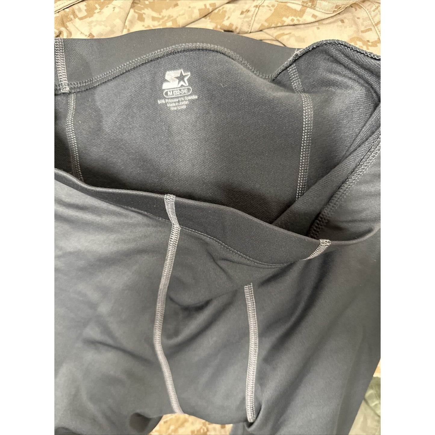 Men’s Gray Starter Base Layer Medium 32-34 Running Pants