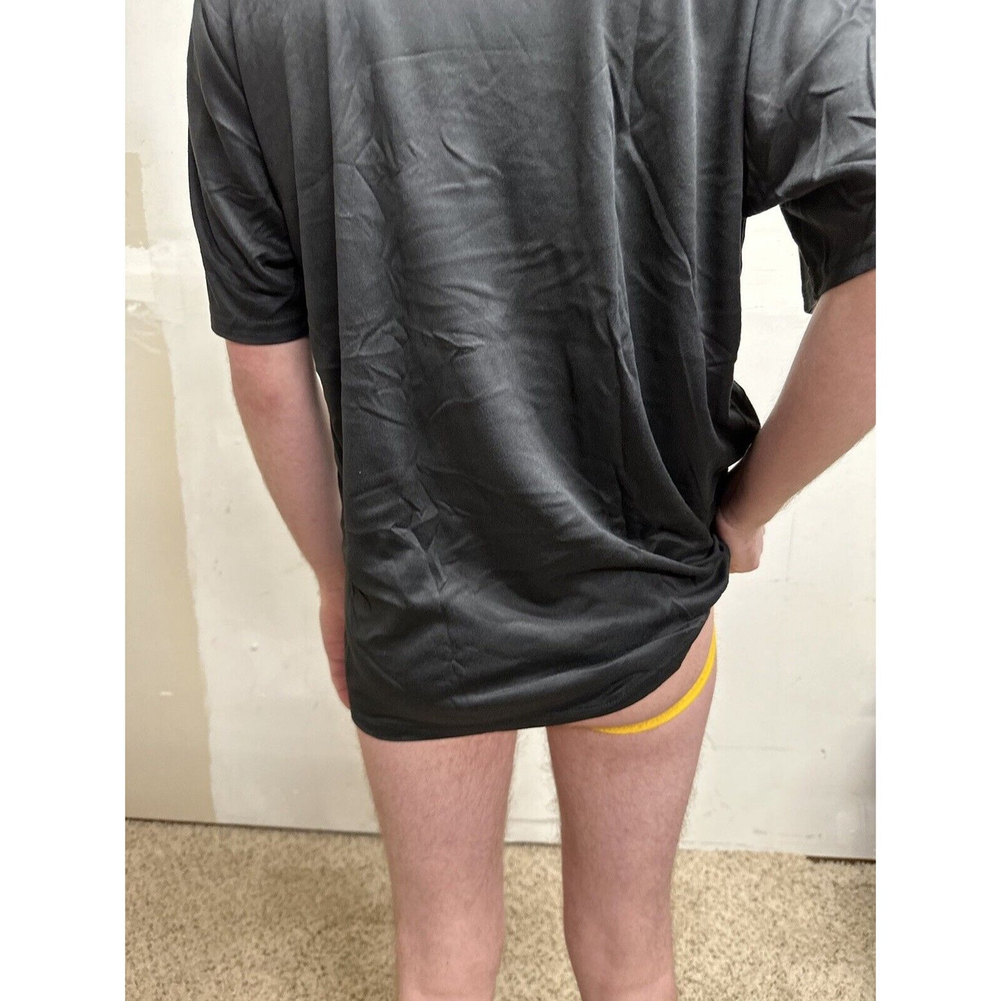 men’s black TKO large 100% poly