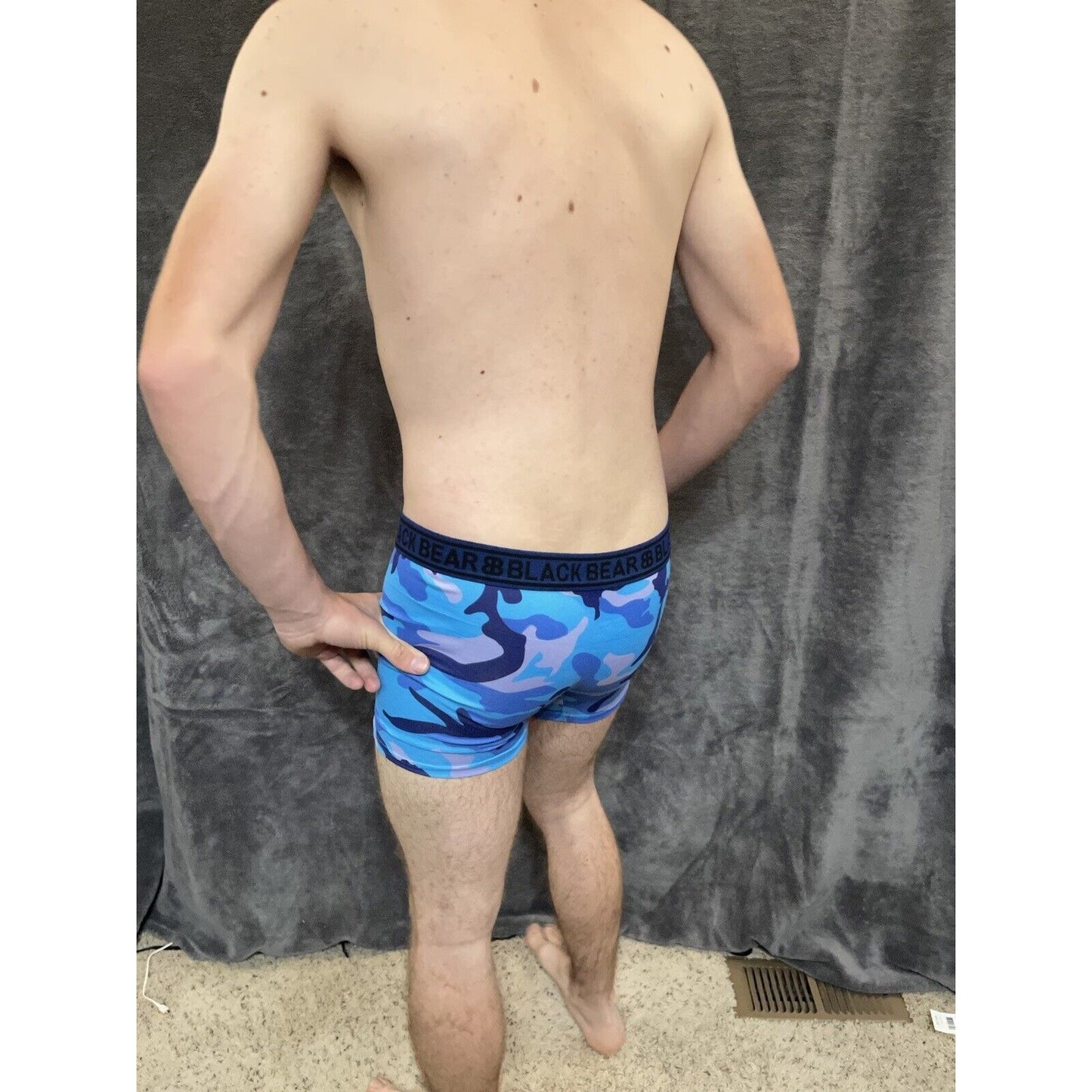 men's medium athletic trunk style black bear boxer brief Blue Camo