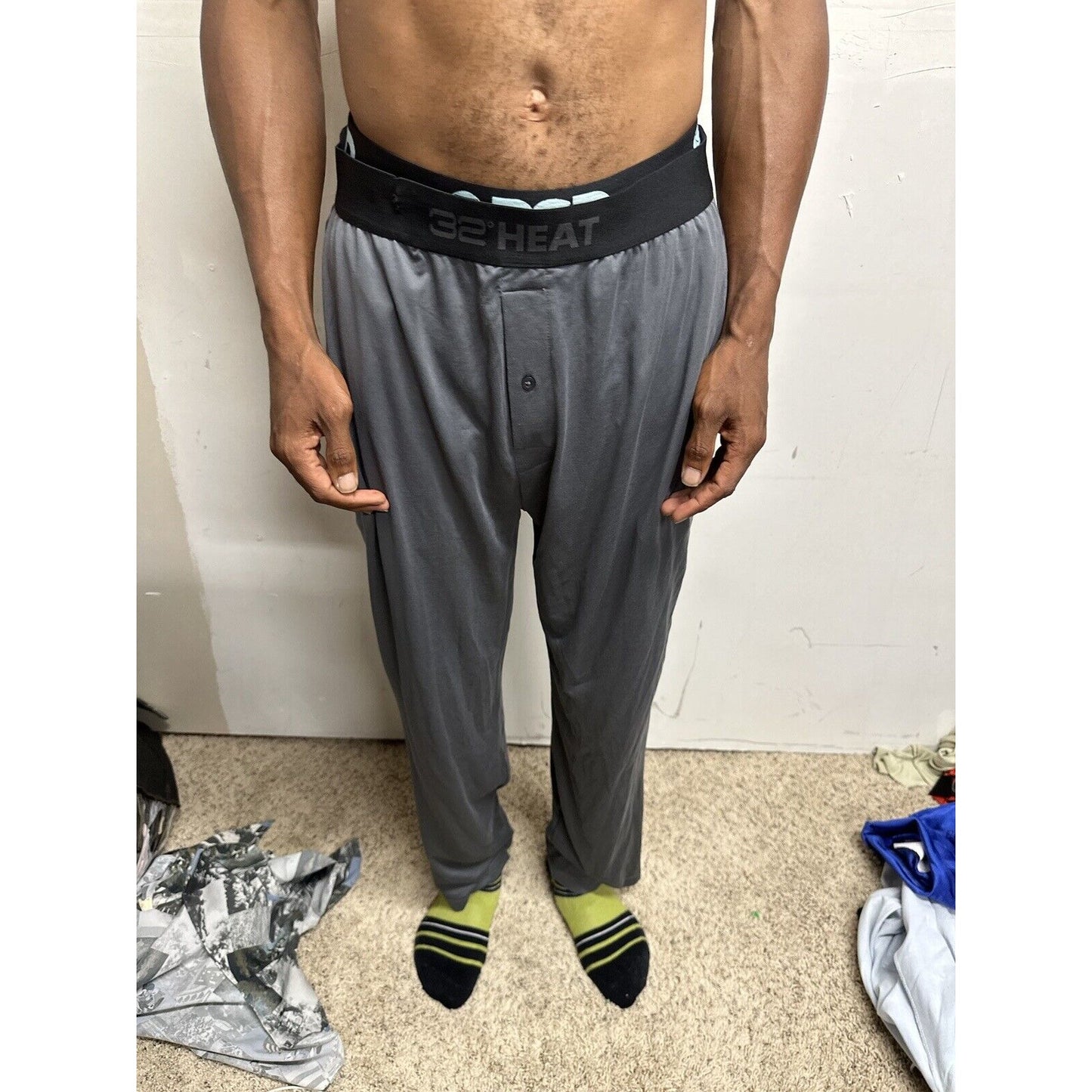 Men’s Large Gray 32 Degree Heat Sleepwear Lounge Pants