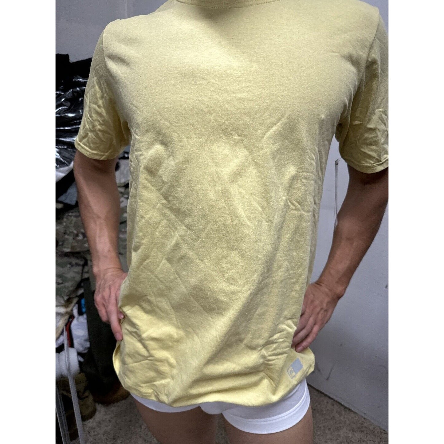 Russell Athletic Gold Medium Tshirt Short Sleeve Dri Power Odor Protection