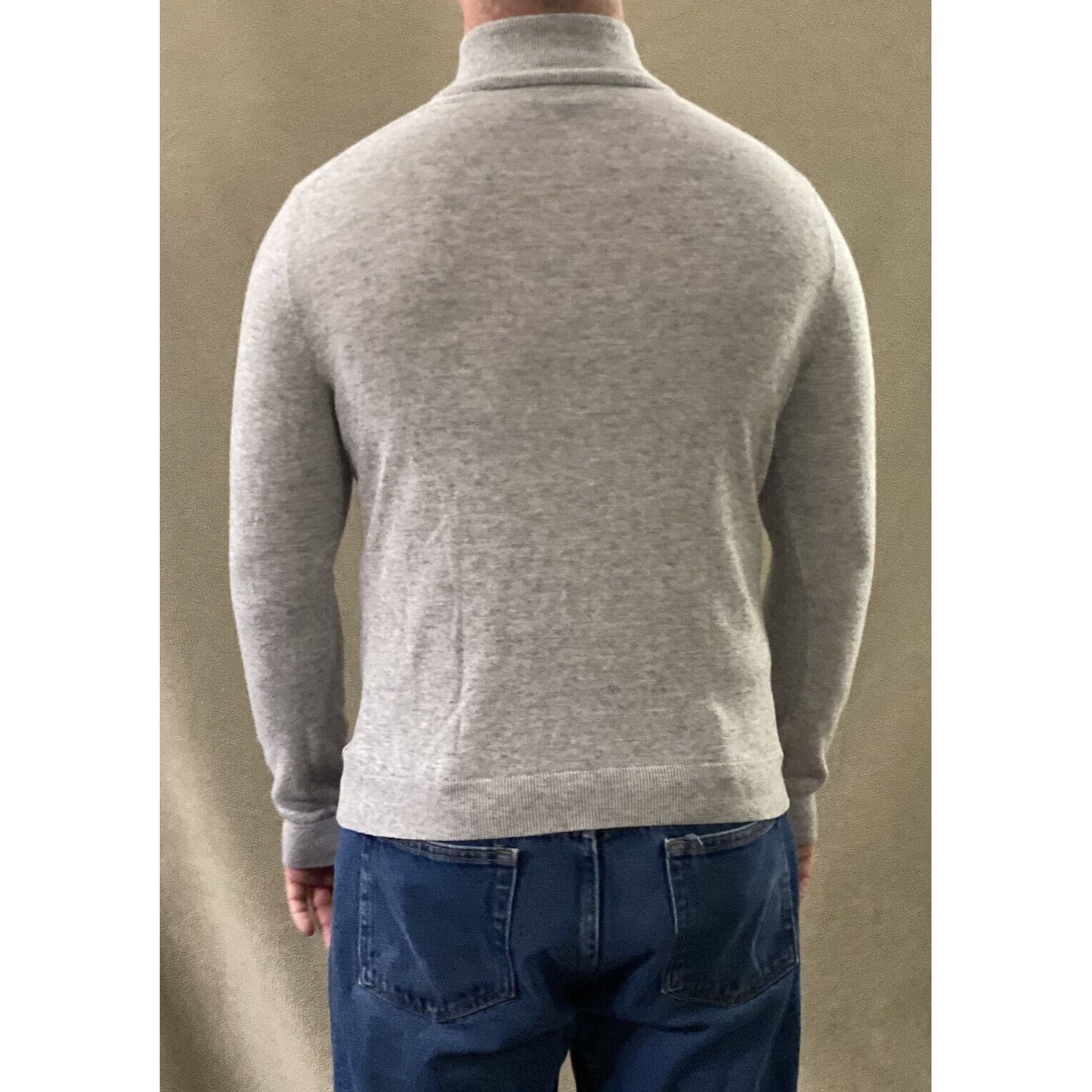 Express Merino Wool Blend Men’s Medium Gray Pullover Sweater