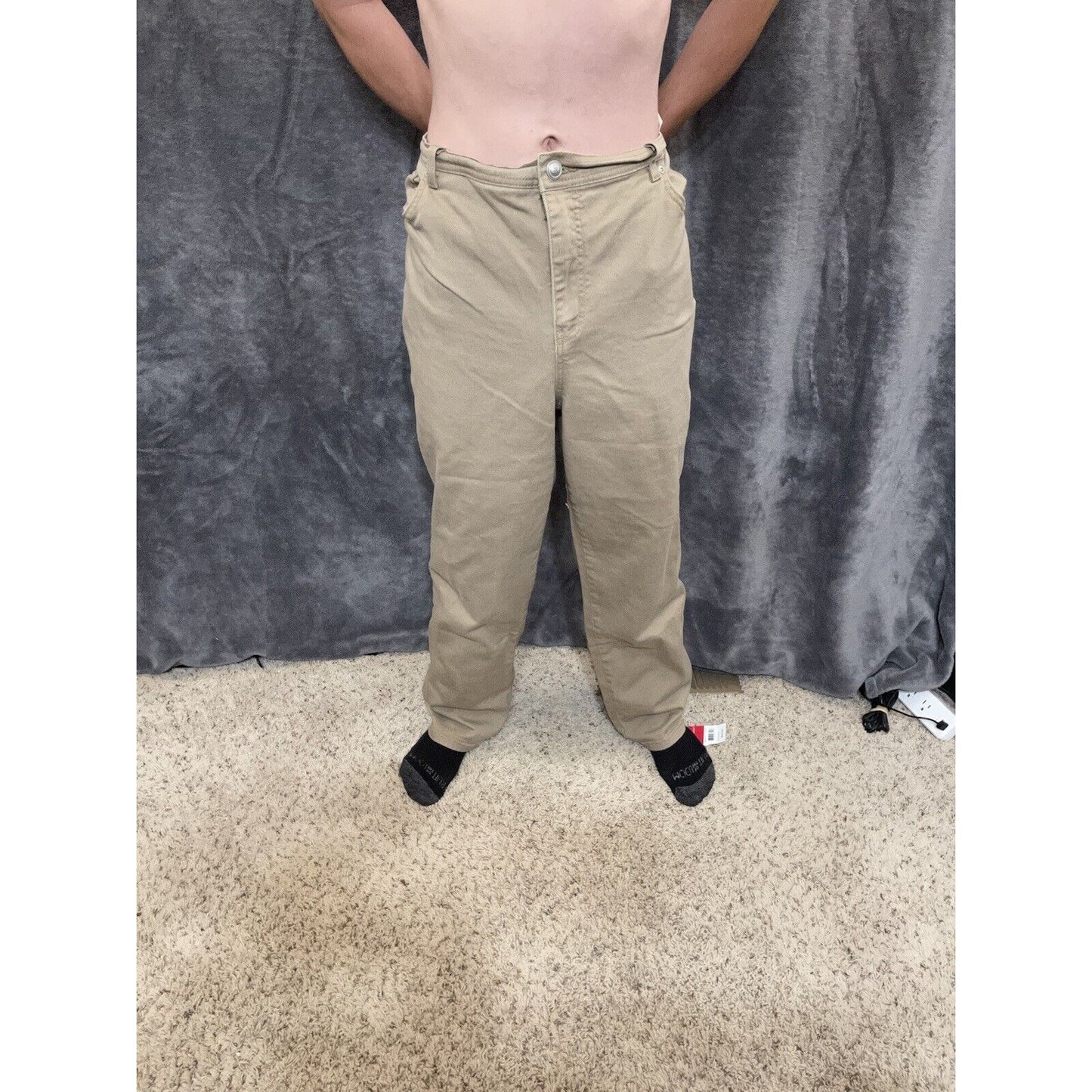 women's gloria vanderbilt khaki jeans 22w Cotton Spandex