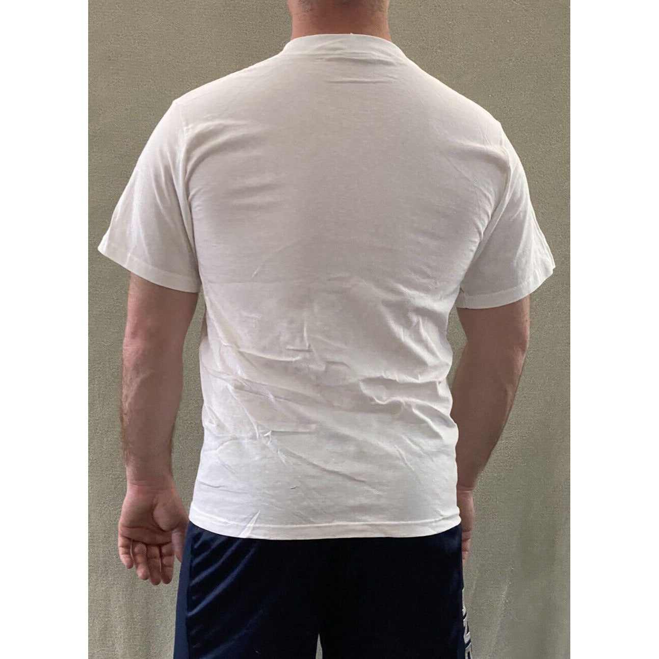 The Cotton Exchange Men’s Medium Plain Solid White Cotton T-shirt