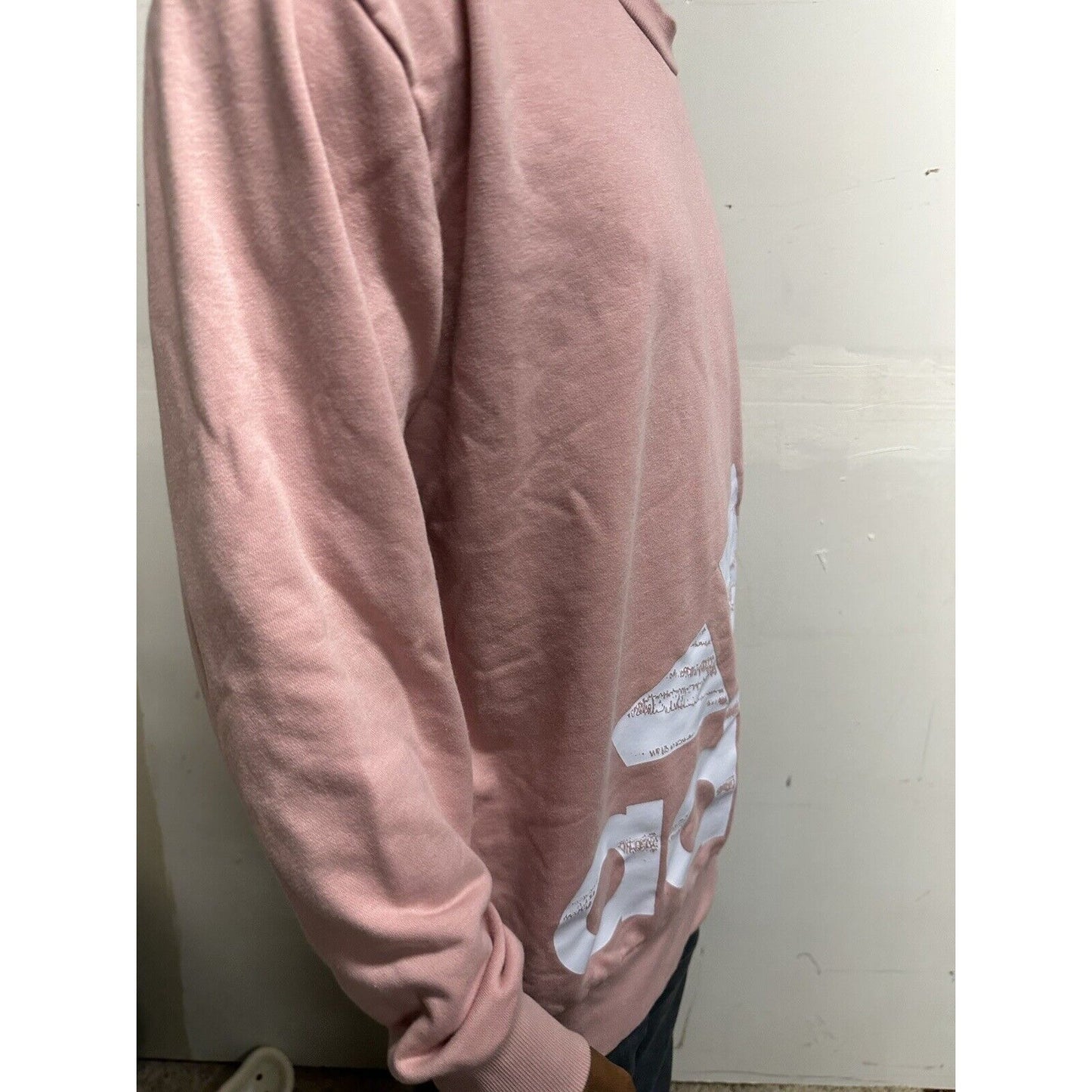 Men’s Pink Adidas Large Pullover Sweatshirt Long Sleeve