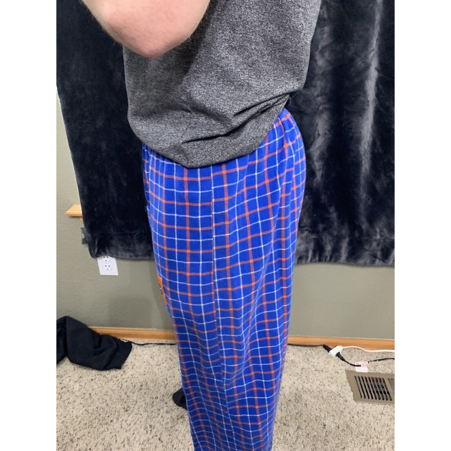 Sideline Apparel Men's NCAA UF Florida Gators Plaid Flannel Sleepwear Pant M