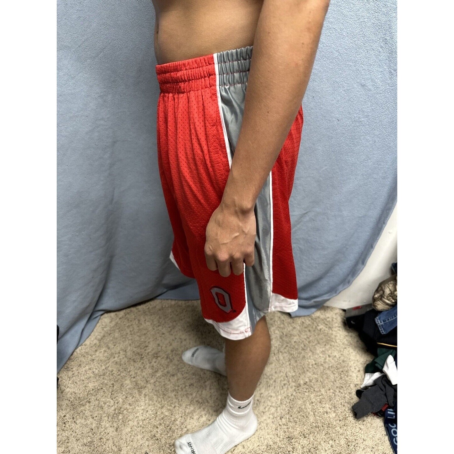 Men’s Red Ohio State Large Colosseum Athletic Shorts With Pockets