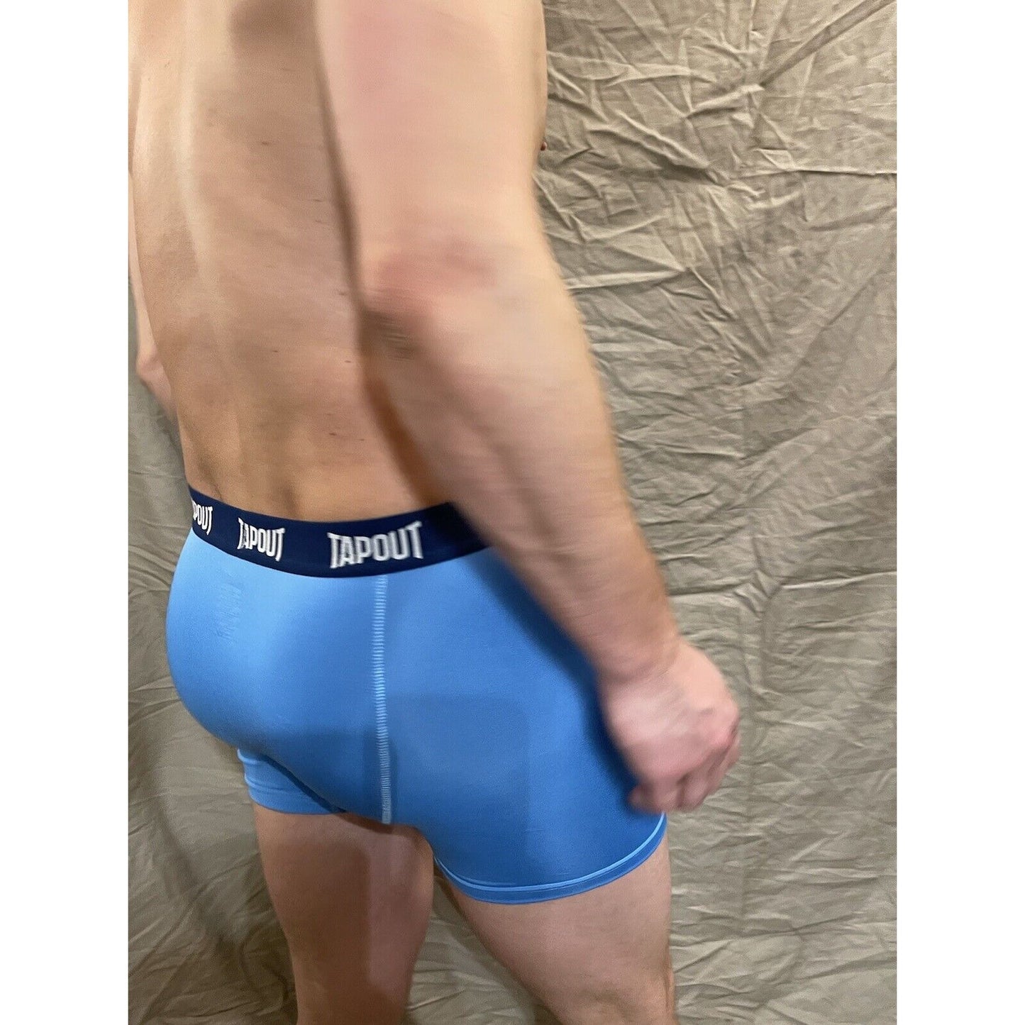 men's blue tapout compression shorts Small