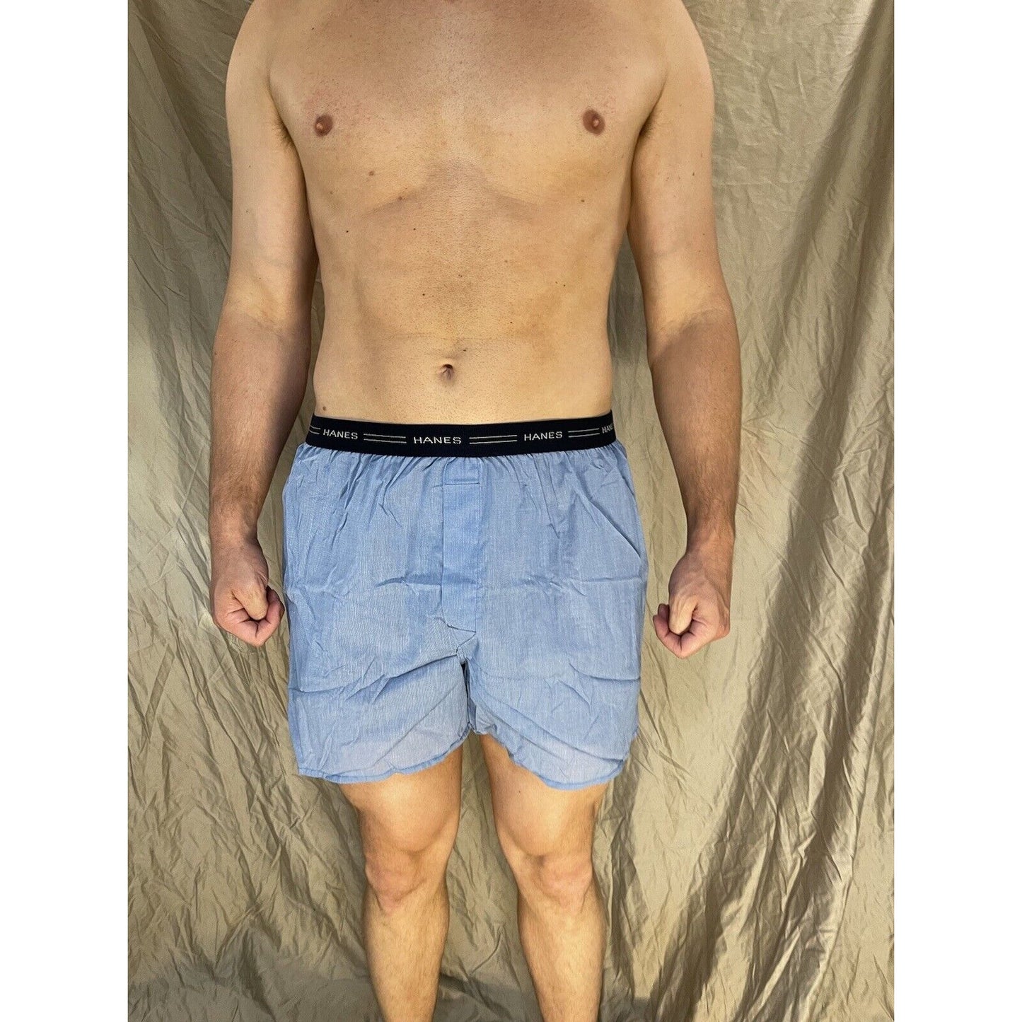 men's large hanes confort flex blue boxer shorts