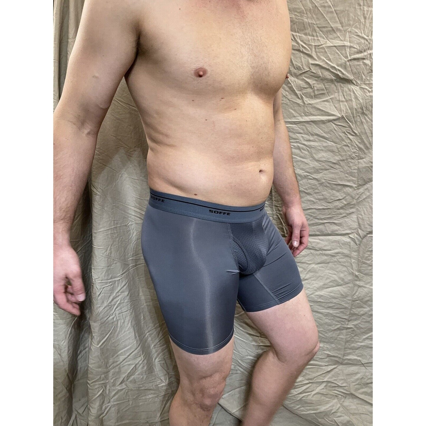 Men's Soffe base layer gunmetal compression shorts XL New And Never Worn