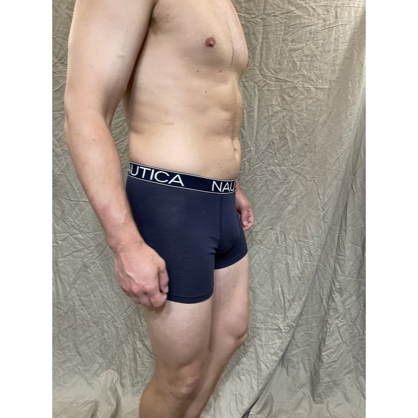 men's nautica 5% spandex boxer brief Blue Medium