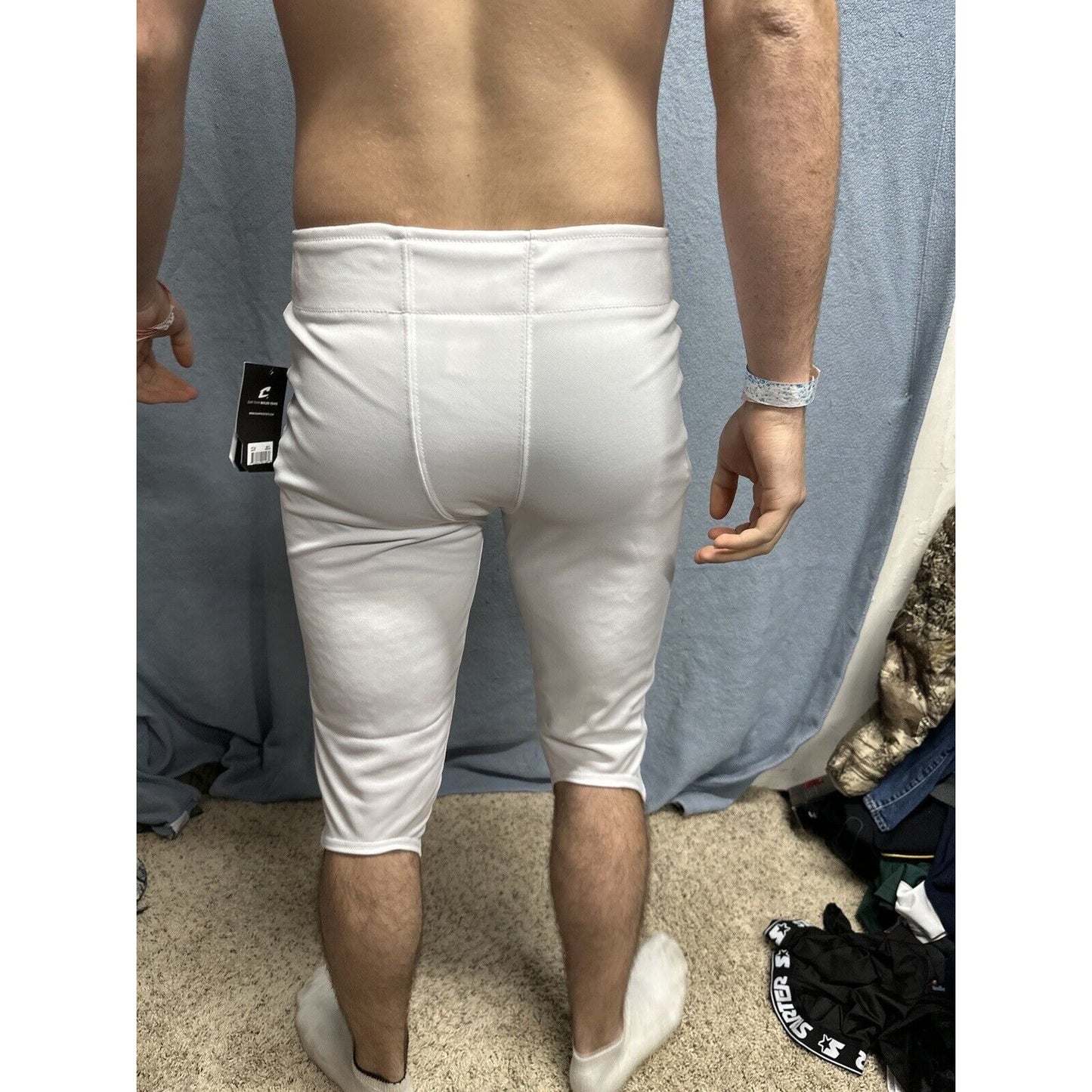 Champro Touchback Non-Integrated (No Pads) Football Pants Adult Medium White