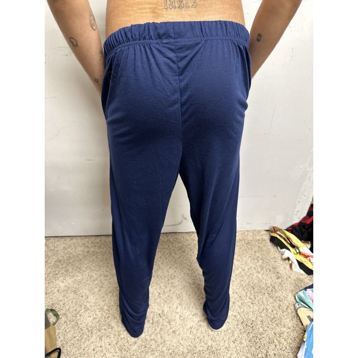 Men’s Dark Blue Collections Lounge Pants Sleep Wear Large