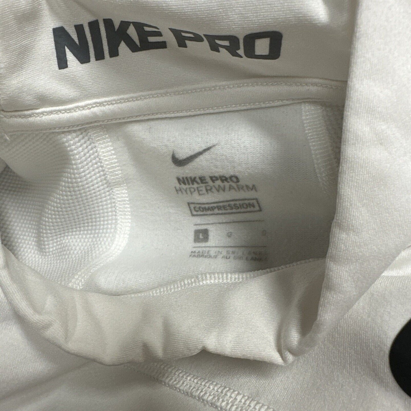 Men’s White Nike Pro Compression Hyper Warm Air Force Prep Football Shirt