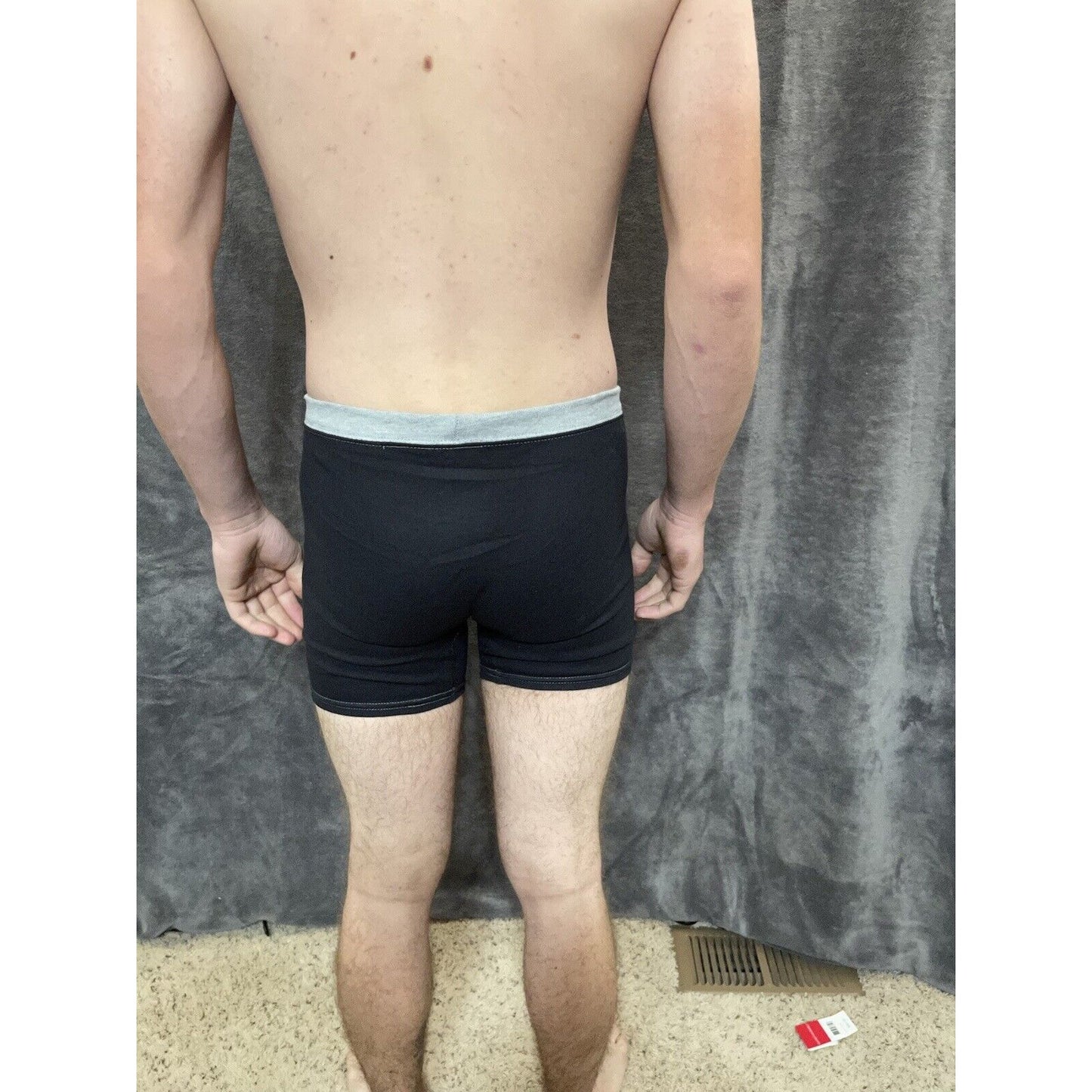 boy's youth XL Black With Gray hanes boxer brief