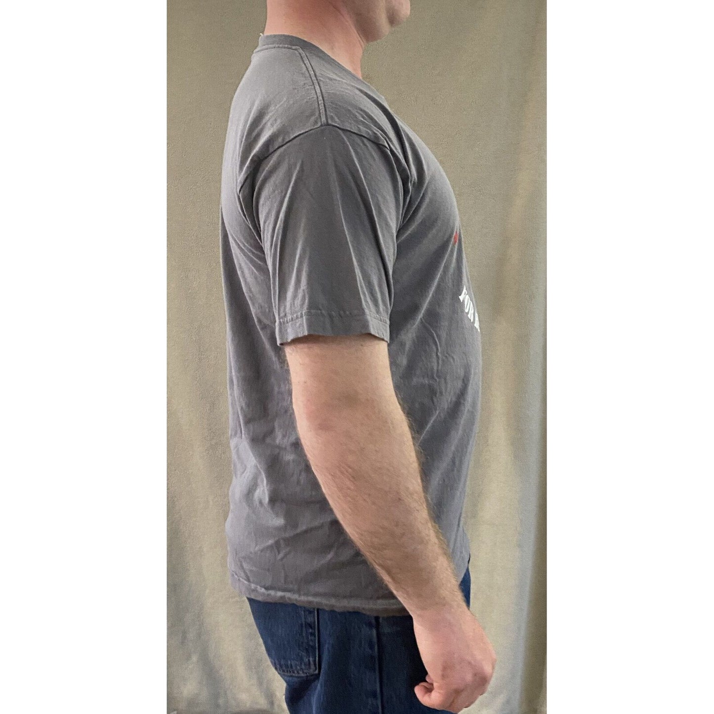 Bayside True American “Never Apologize for Being American” Gray Patriotic Shirt
