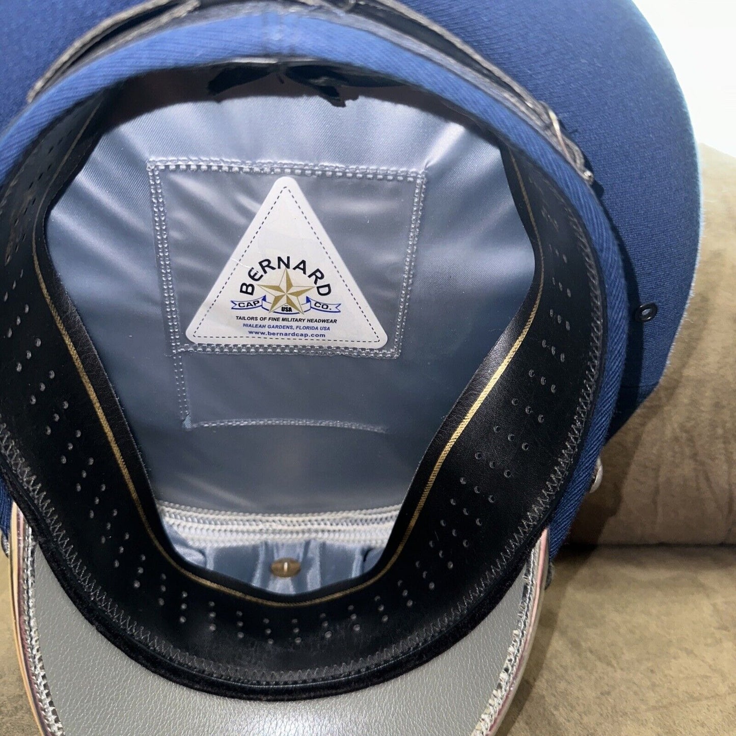 Air Force Bernard Cap Company Size 7 1/8 Wheel Cap Dress Cover Blue