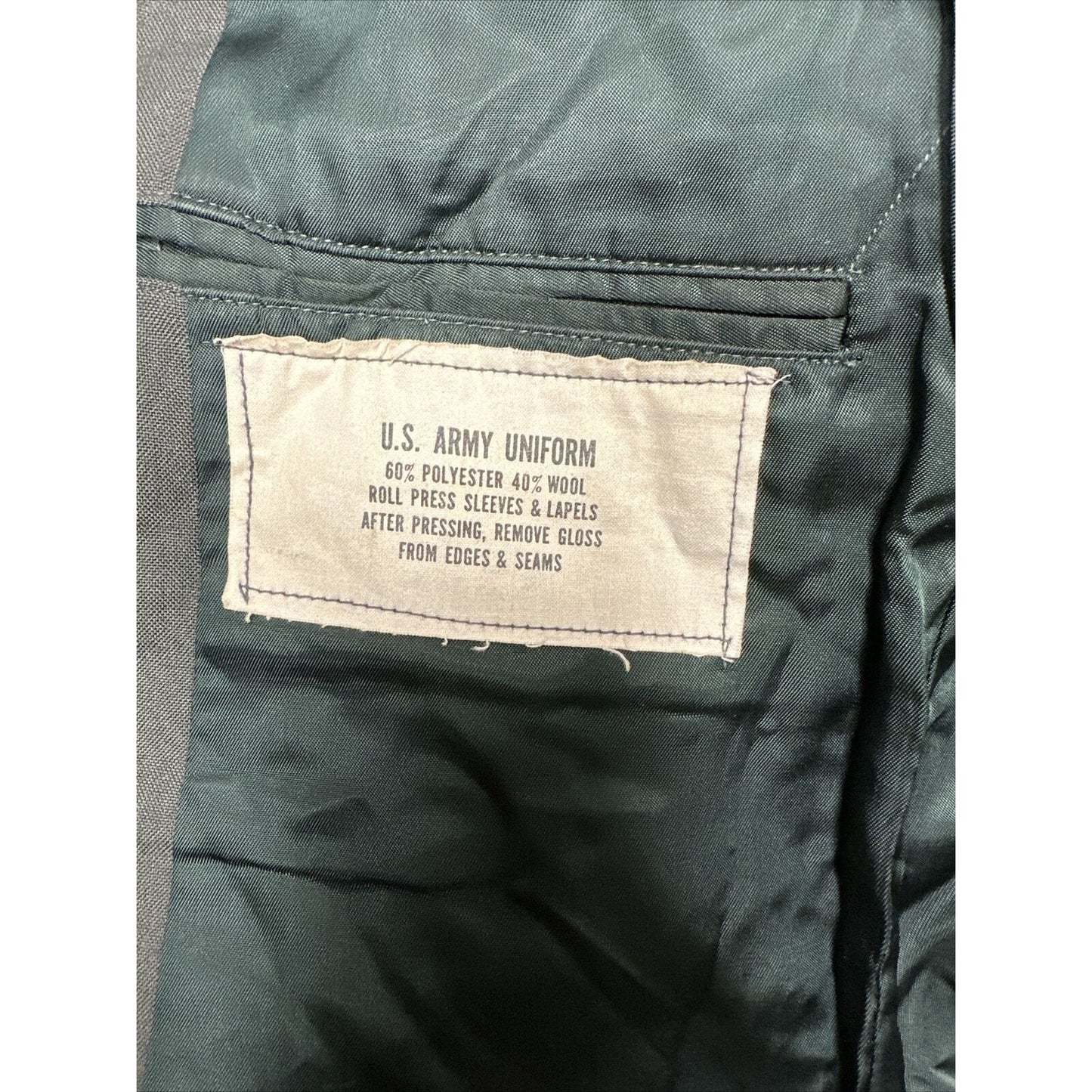 Men’s US Army Coat Jacket Uniform Top Service Dress Green 37R