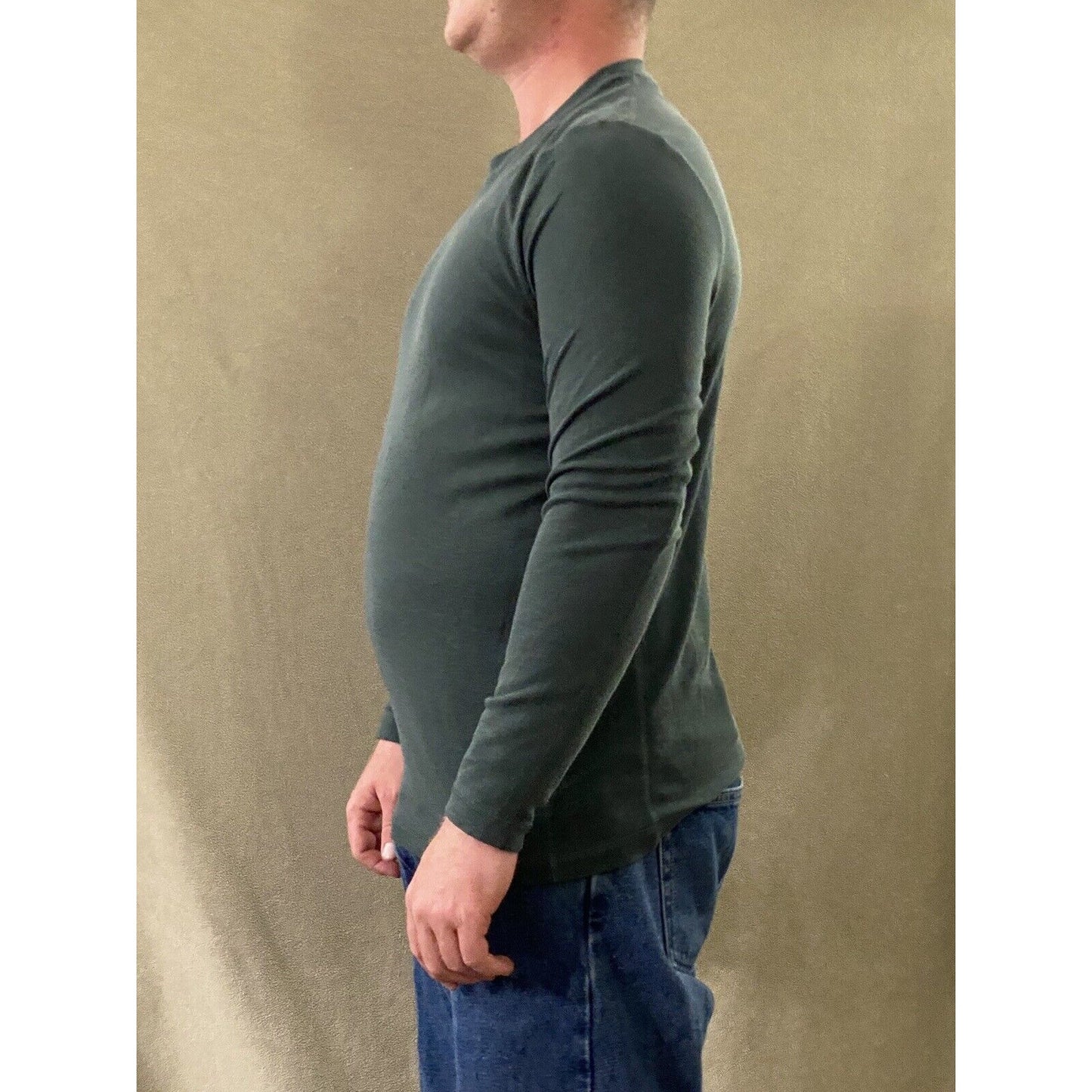 Croft & Barrow Men’s Medium Green Modal-polyester Long Sleeves Pullover Sweater