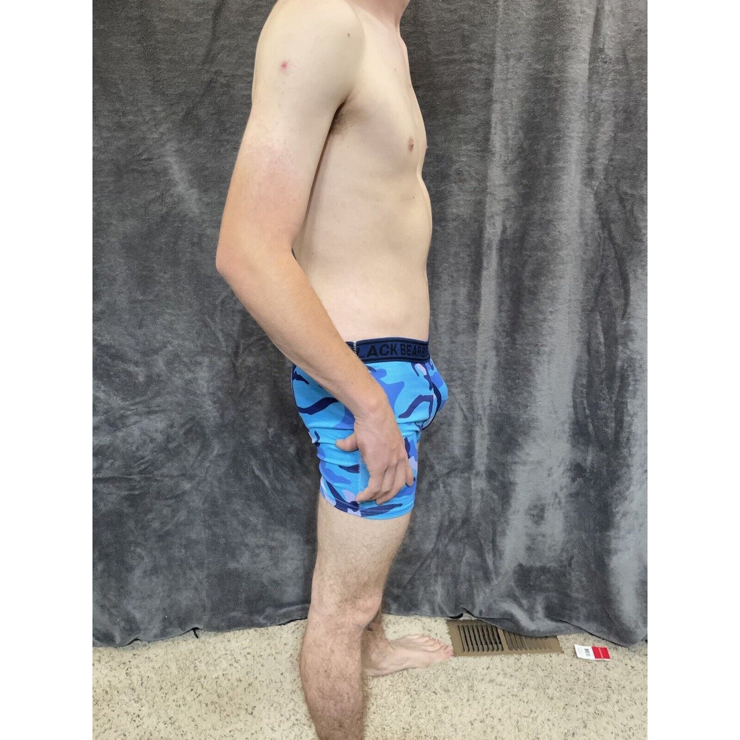 men's medium athletic trunk style black bear boxer brief Blue Camo