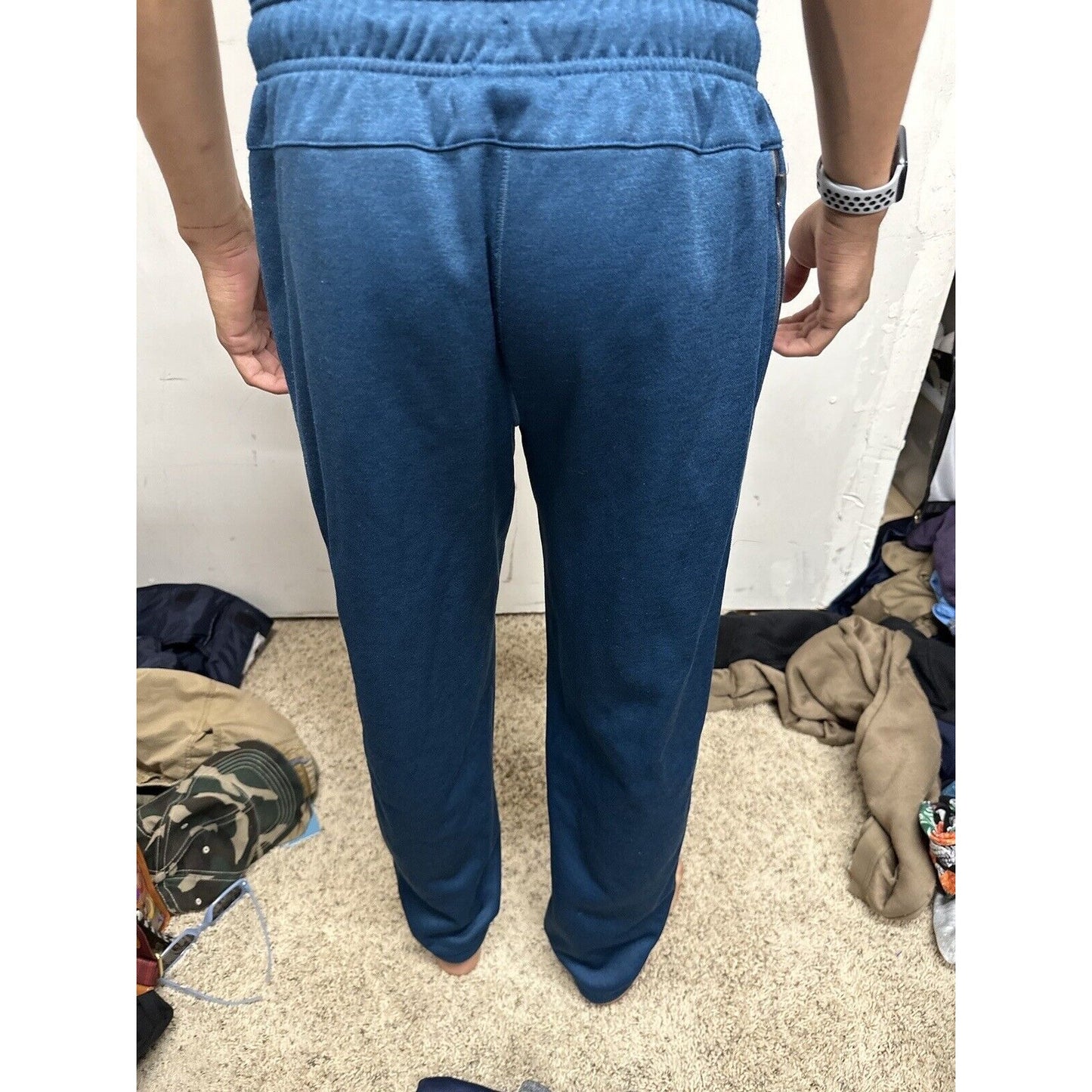 Men’s Russell Small Dri Power Blue Sweatpants With Pockets