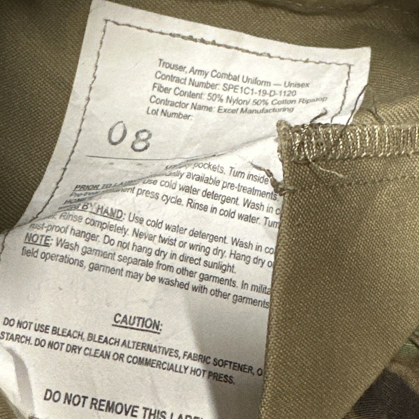 Men’s Small Regular Ocp Army Air Force Space Force Pants Trousers Nylon Cotton