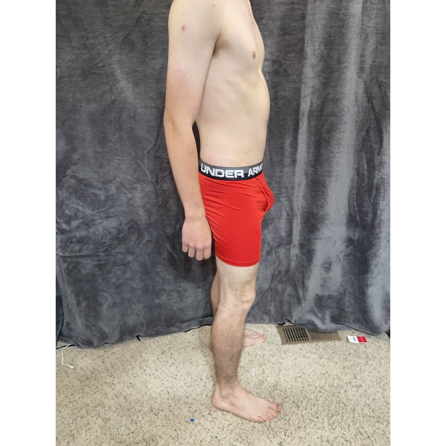 boys youth xl under armour boxerjock red with black and gray band