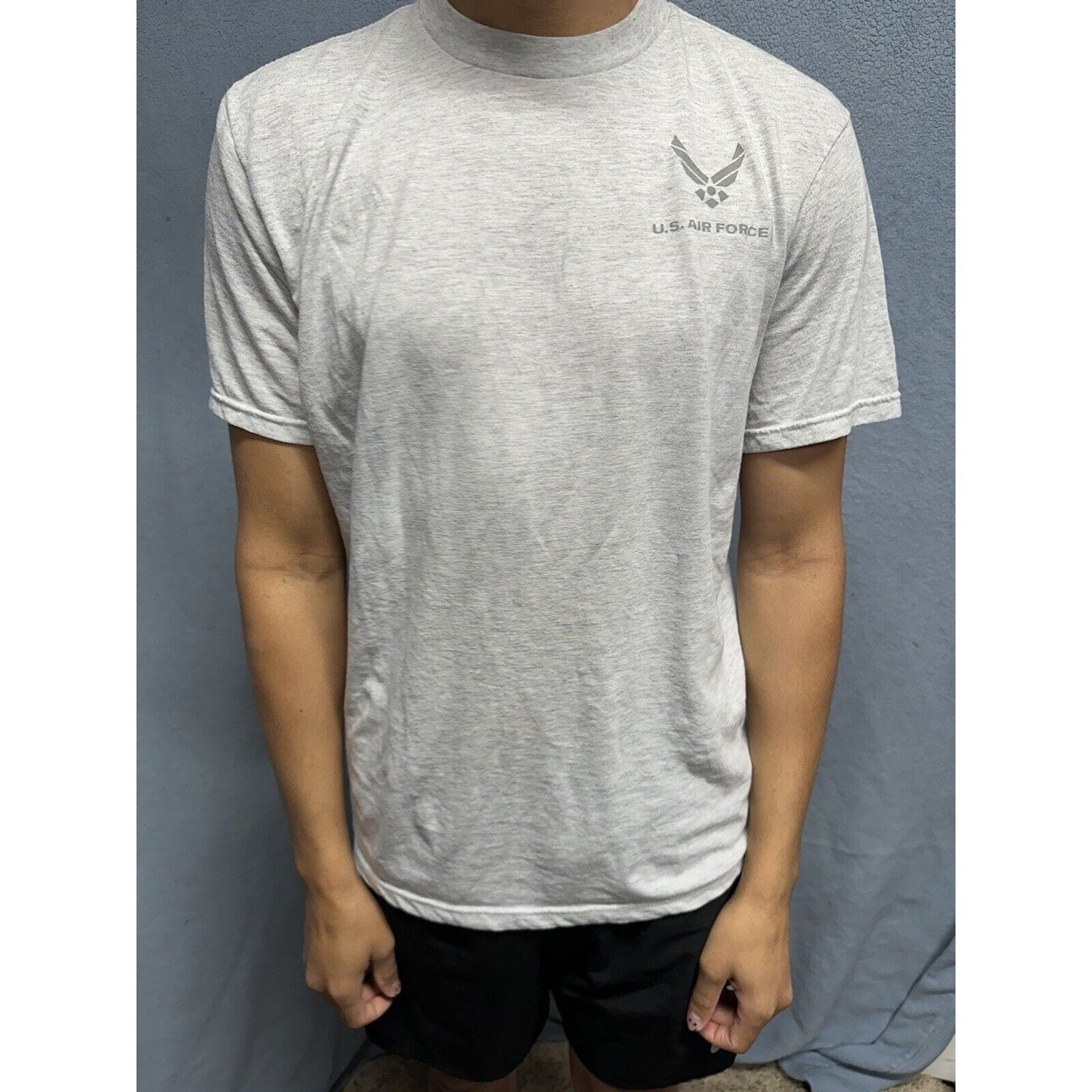Men’s Soffe Dri Release Medium USAF Pt Uniform Shirt Top Short Sleeve