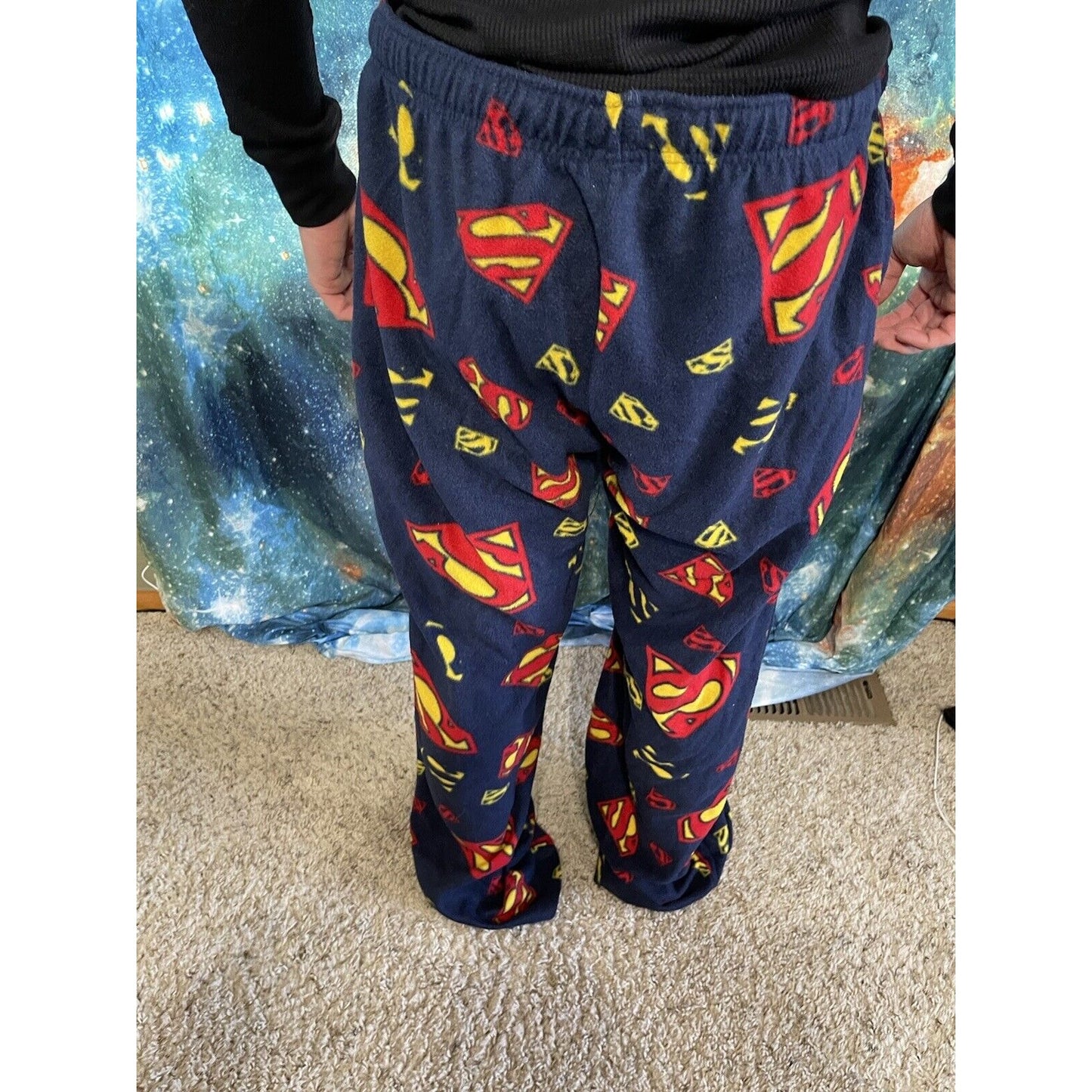 Men’s Superman XXL Lounge Pants sleepwear flannel with pockets