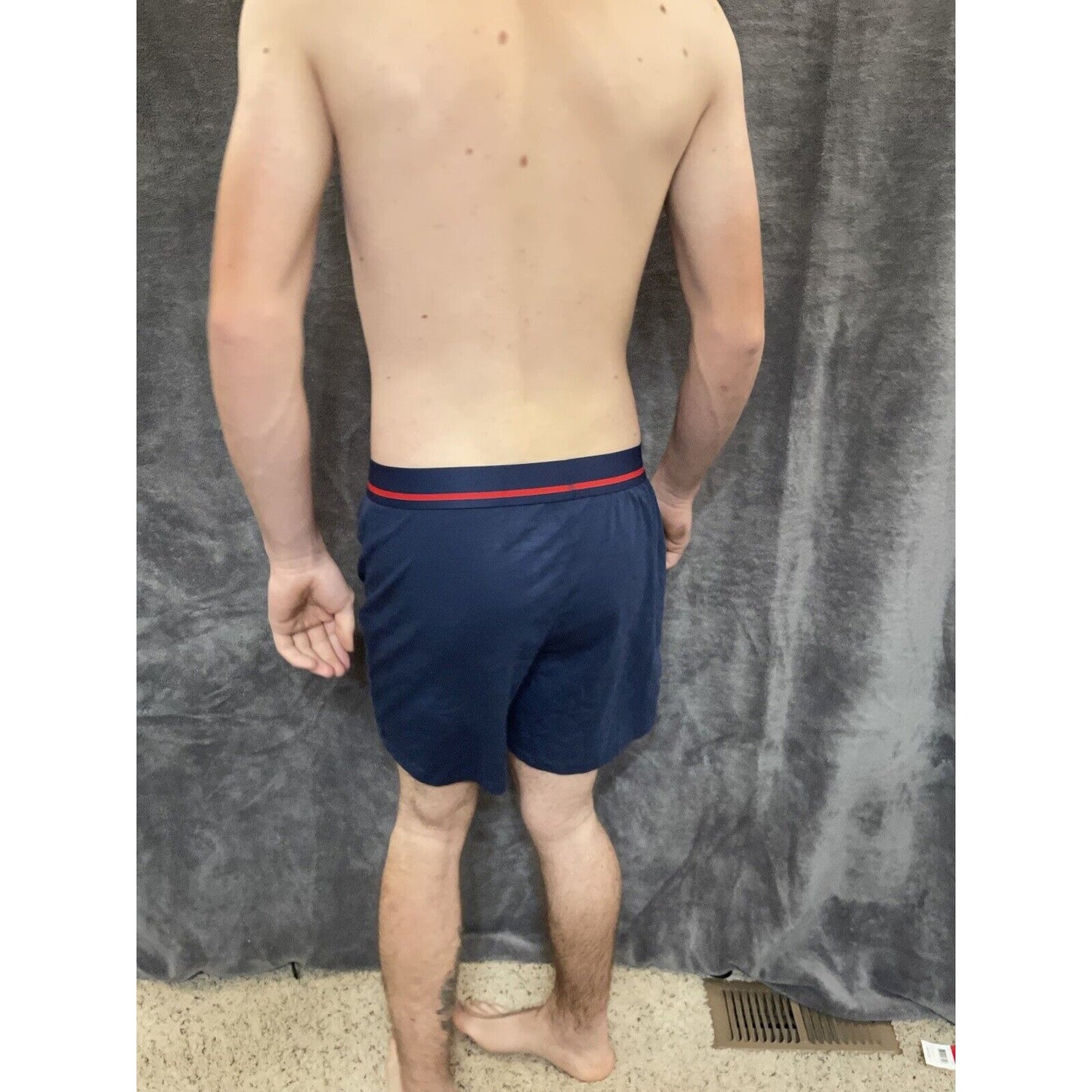 men's buffalo david bitton Dark blue cotton spandex boxer shorts