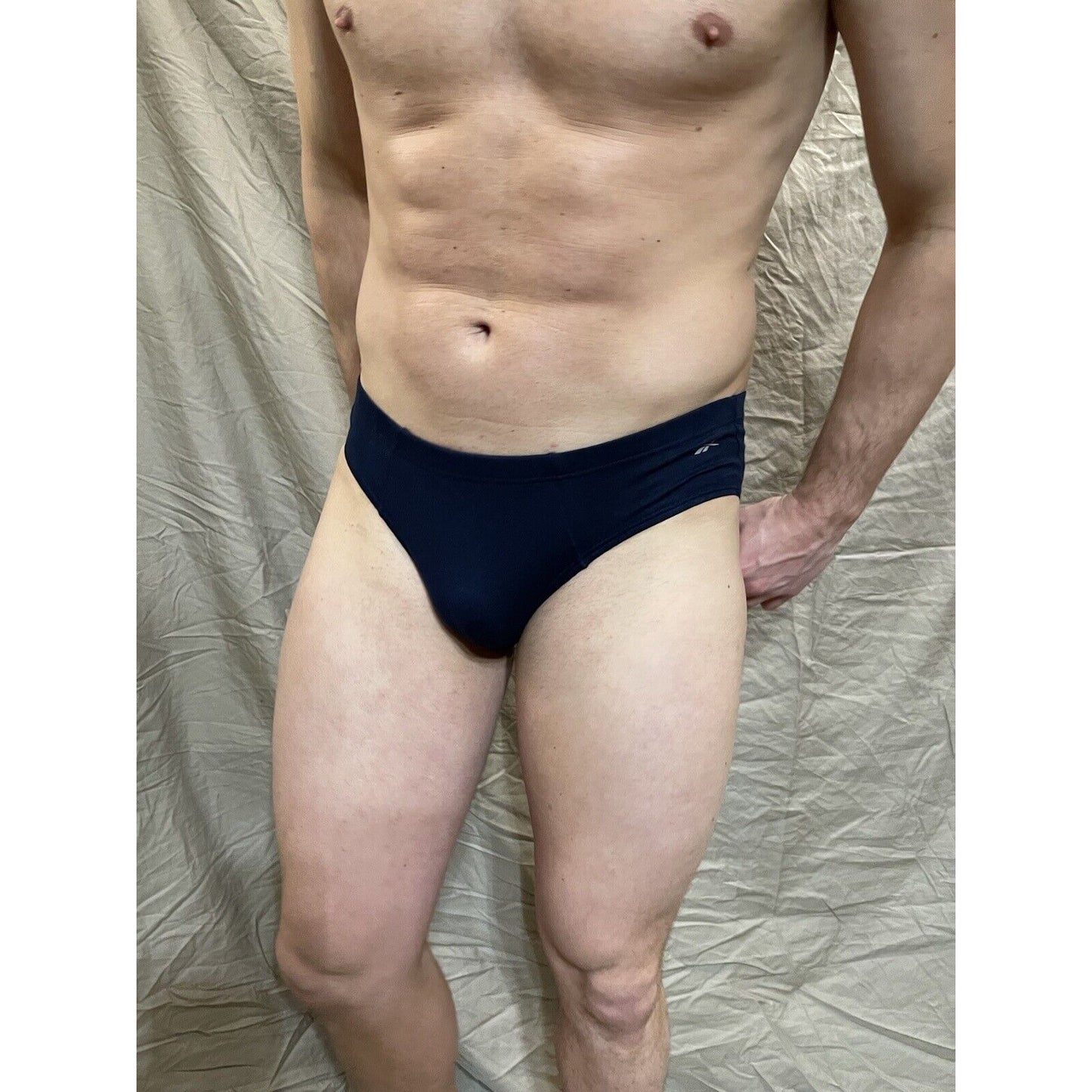 men's reebok small dark blue briefs athletic cut