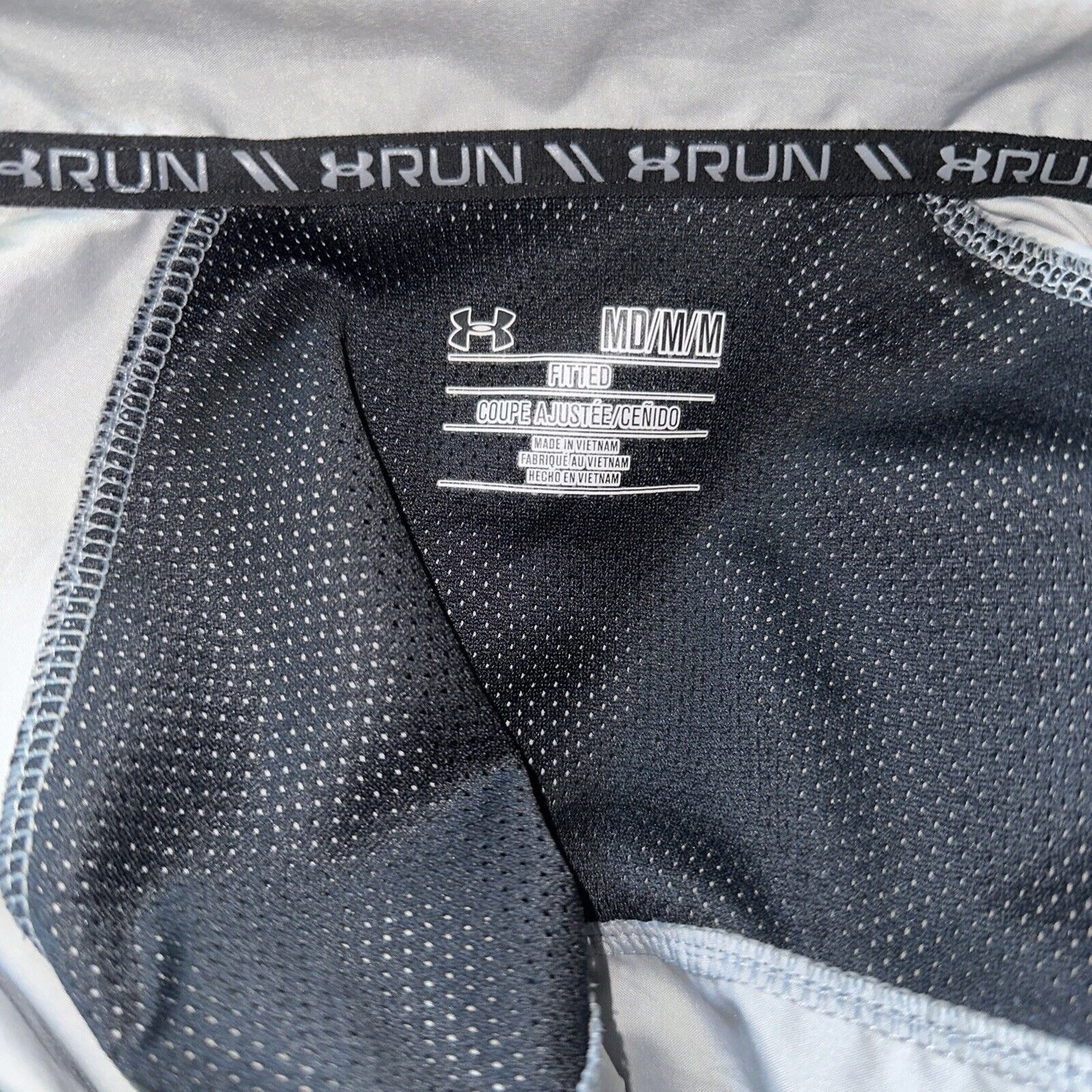 Men’s Gray Full Zip Run Fitted Medium Under Armour Sand Creek Track & Field