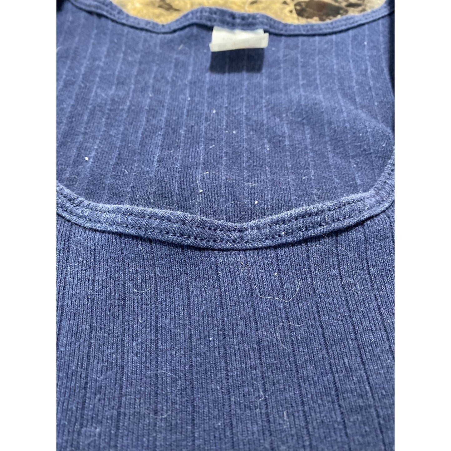 Fruit Of The Loom Men’s Large (42-44) Navy Blue Cotton Muscle Tank Top