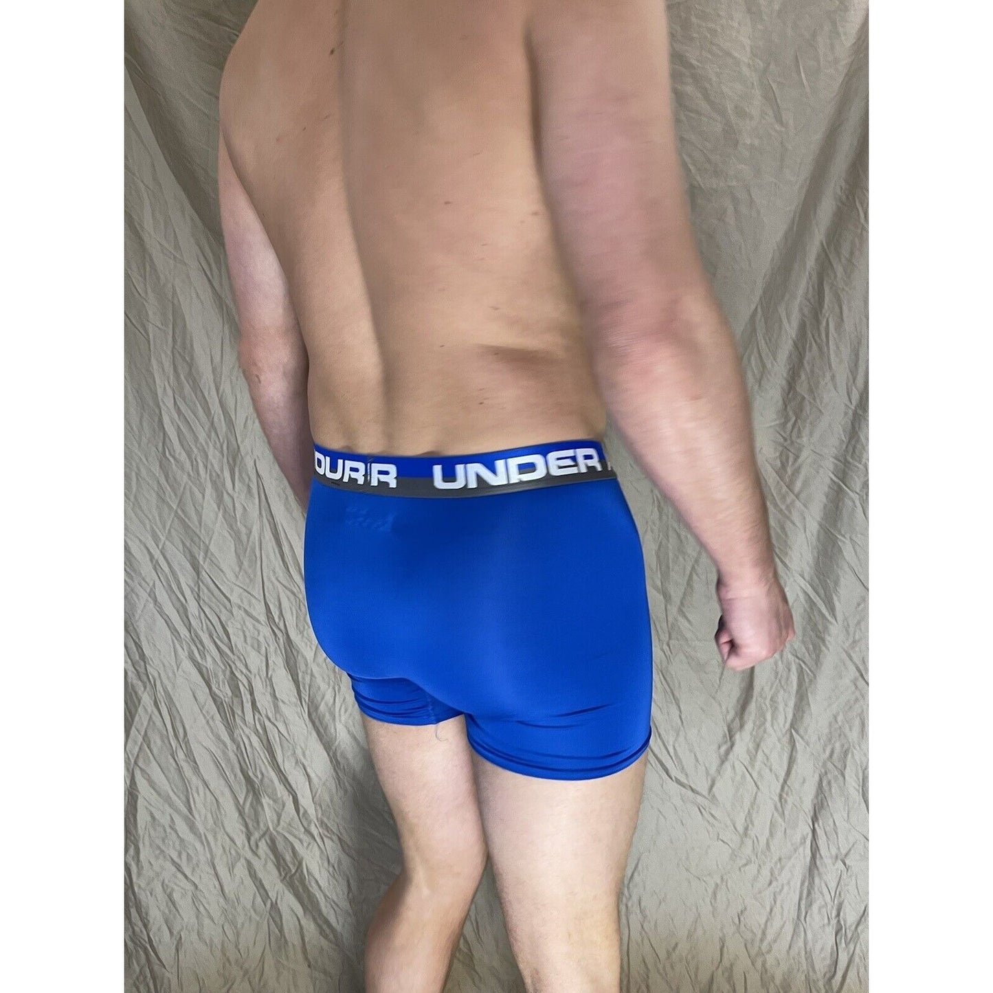 boys youth xl under armour boxerjock Blue with Gray and Blue band