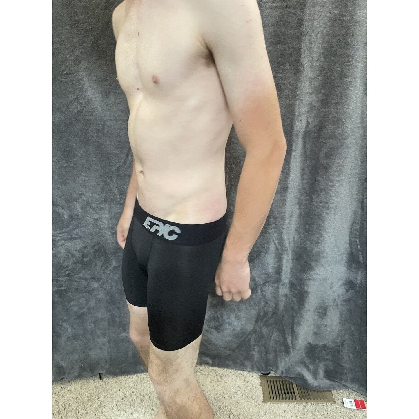 youth boys large black epic stretch 16% spandex compression shorts athletic