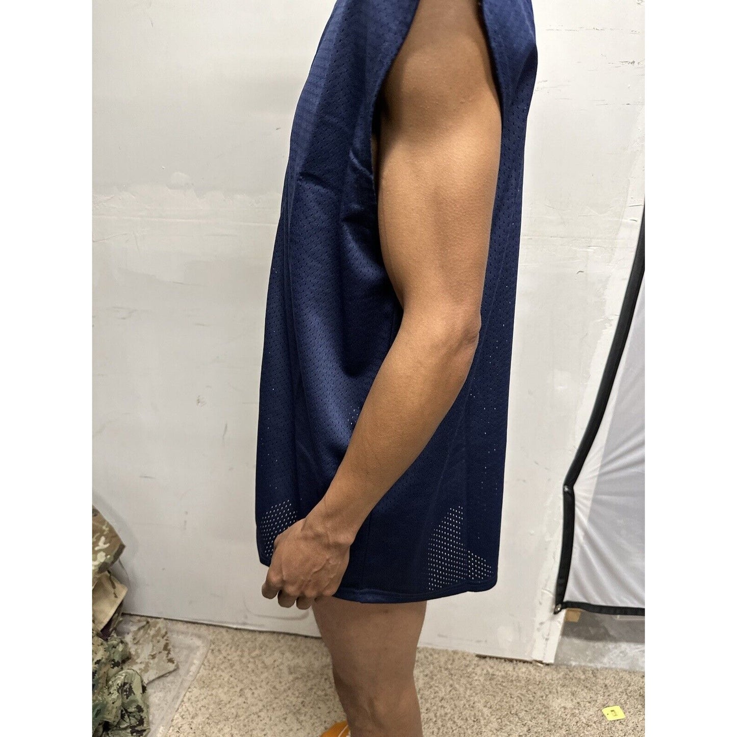Men’s Large Dark Blue Team Basics Athletic Gear Jersey Mesh