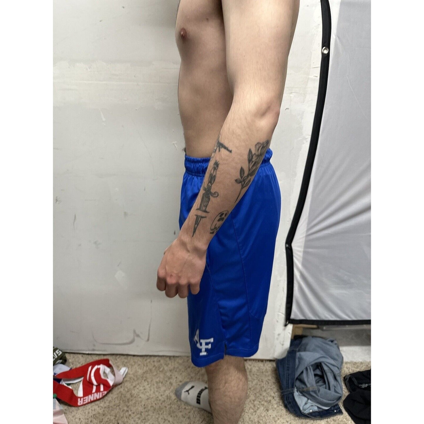 Men’s Air Force Blue Nike Dri Fit Small Workout Shorts