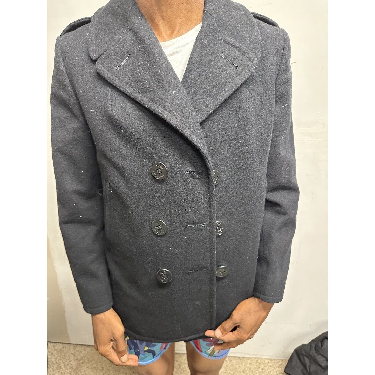 Women’s Black Pea Coat DSCP Military Uniform Coat 12R