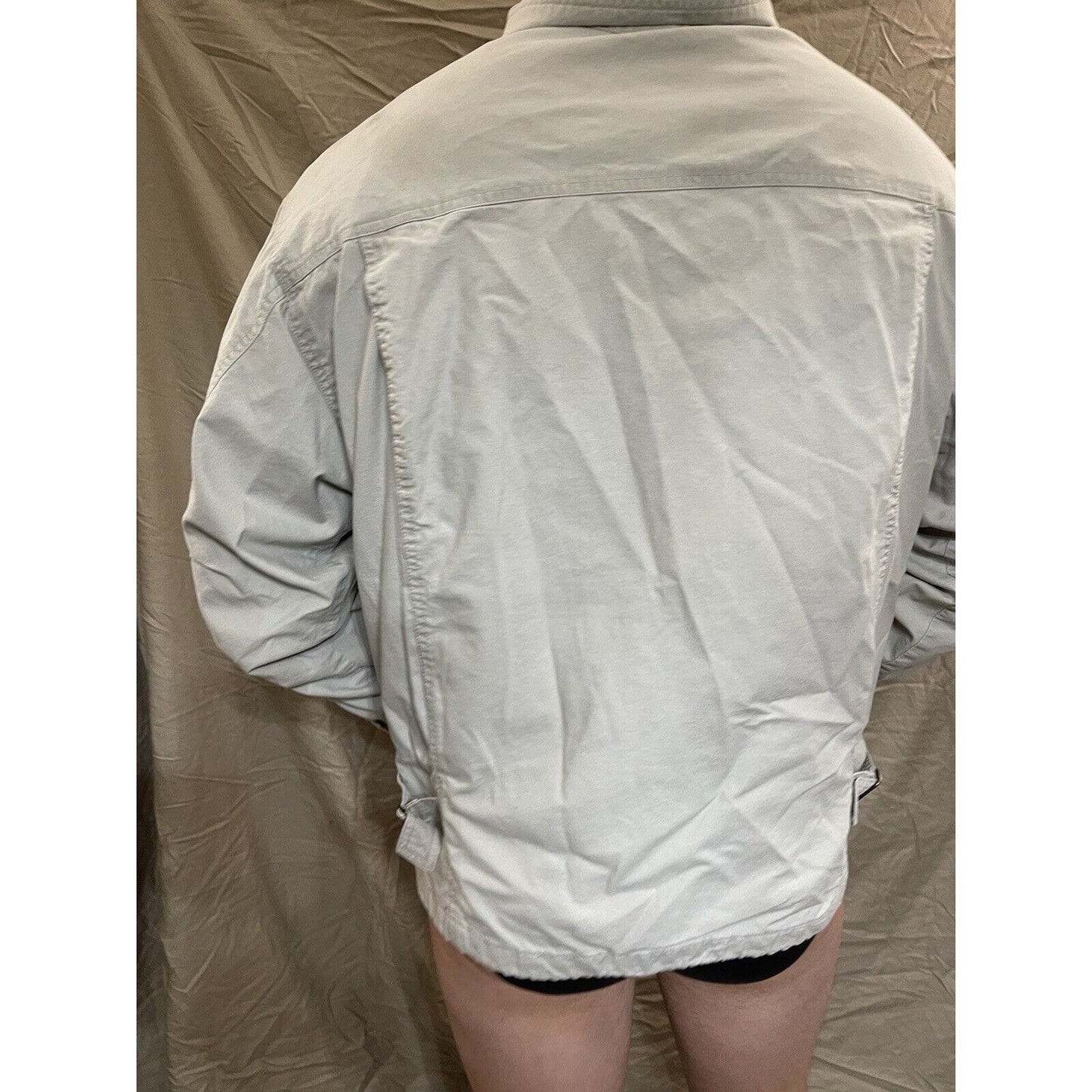Men's Swingster Large light gray full zip jacket