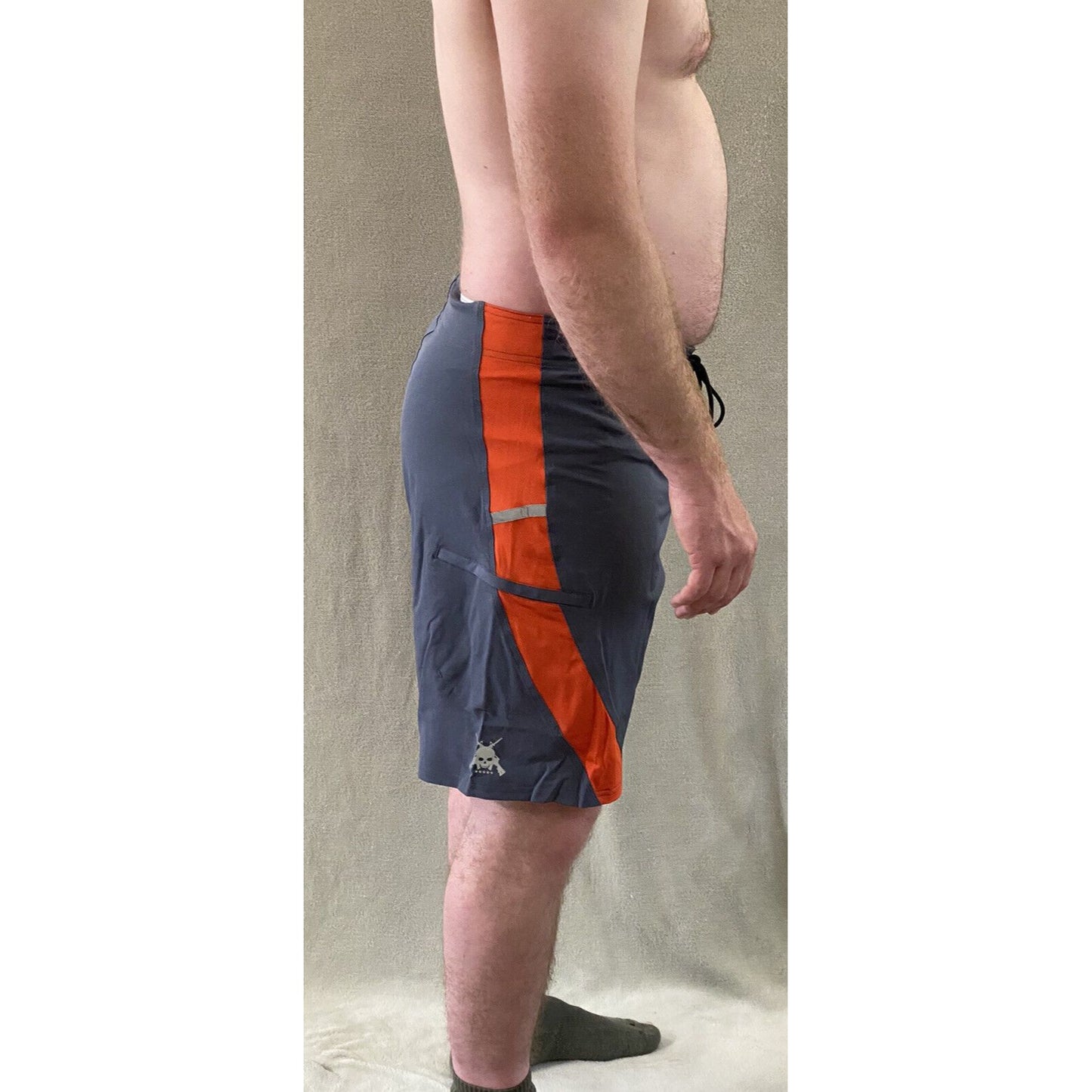 Soffe Extreme Training XT46 Men’s 34 M Gray & Orange Utility Board Shorts NWT