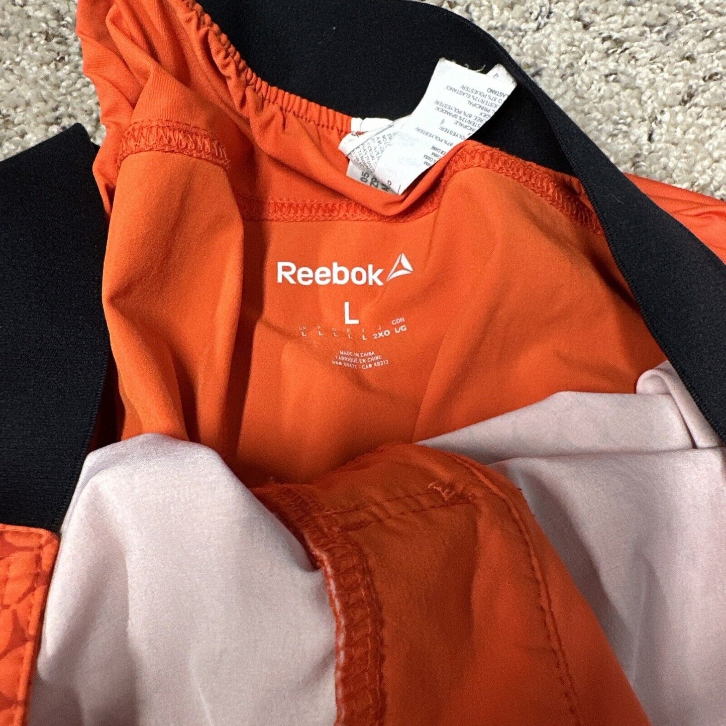 Men’s Orange Reebok Large Movement Zones Trunks Board Shorts