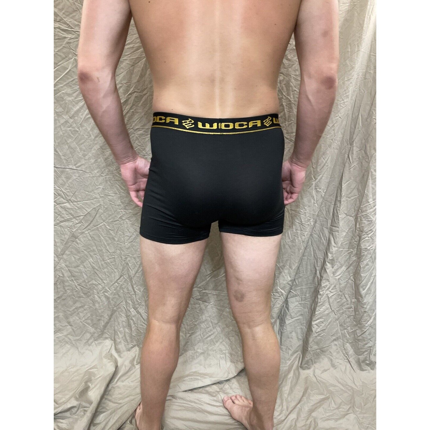 men's roca wear small Black compression boxer briefs
