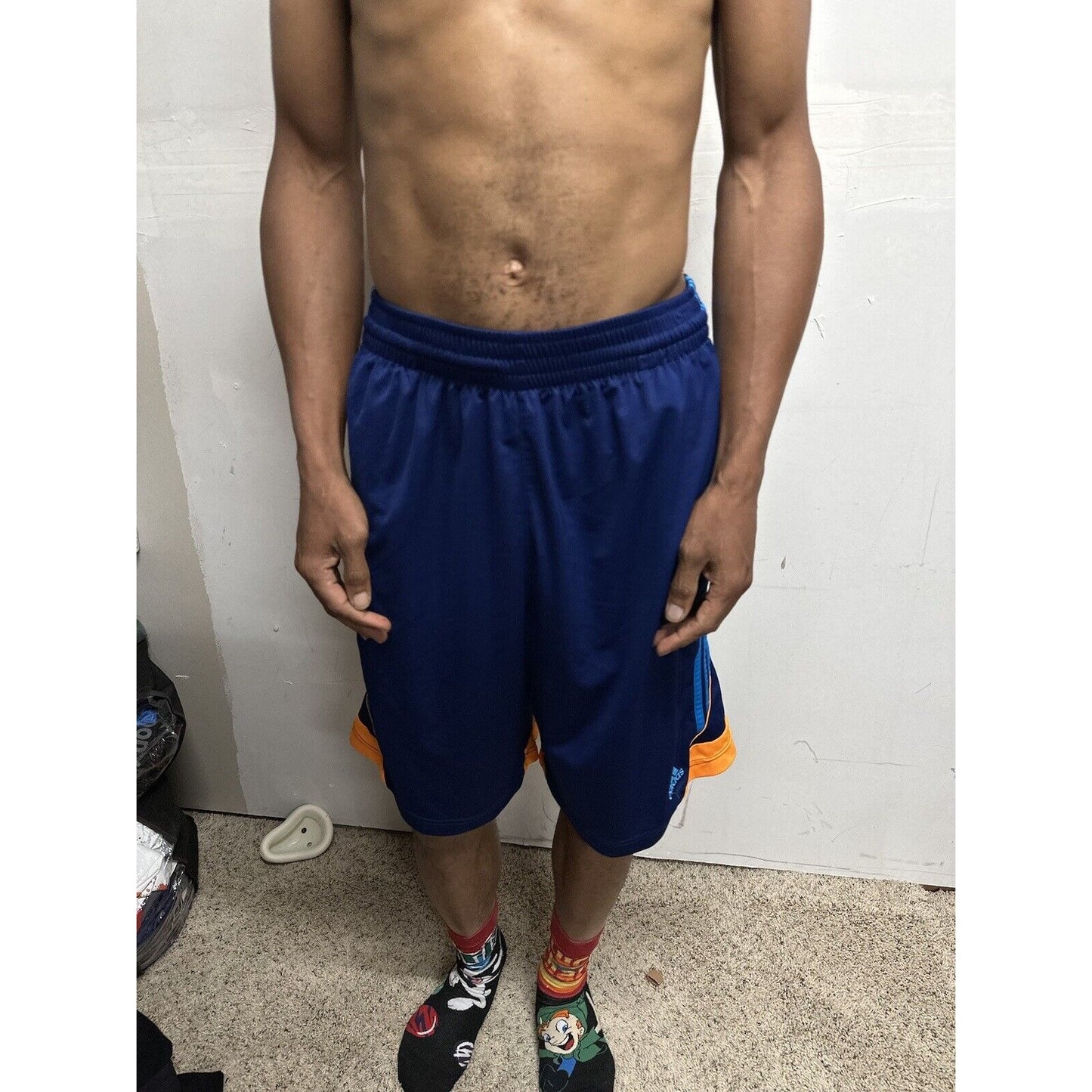 Men’s Medium Adidas Clima Lite Blue Athletic Shorts With Pockets