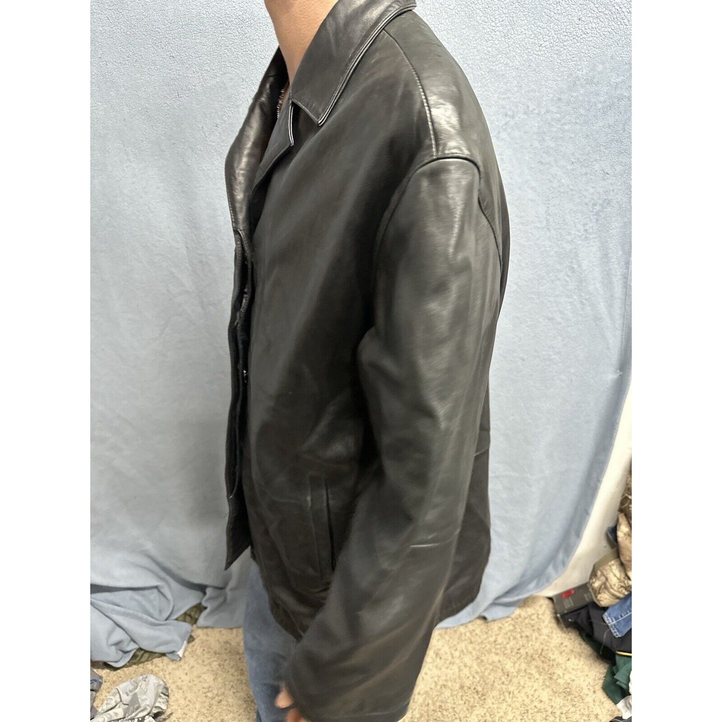 Men’s Tibor Leathers XL Leather Jacket Black Jacket Only