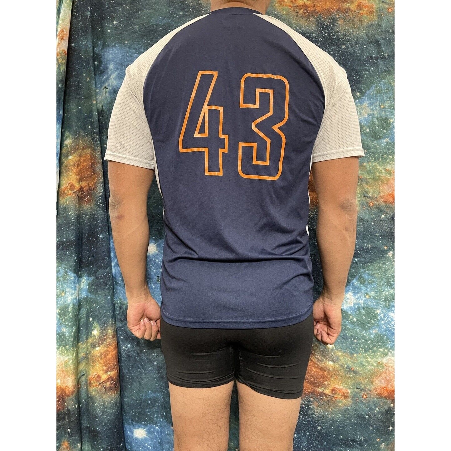 Men’s Medium A4 Baseball Jersey Titans Navy Blue