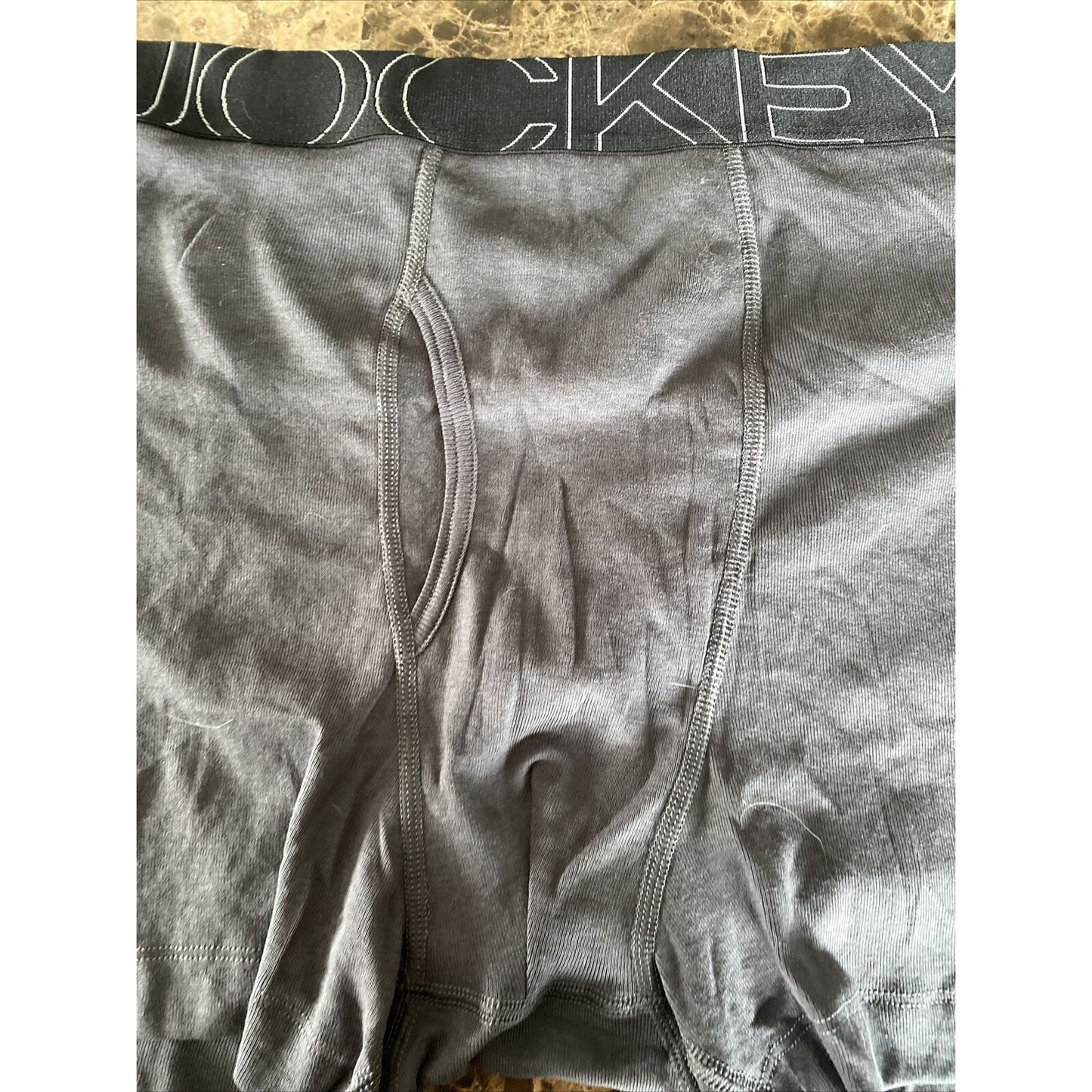 Jockey Men's Active Blend Size Extra Large Boxer Briefs Gray With Black Bans NEW