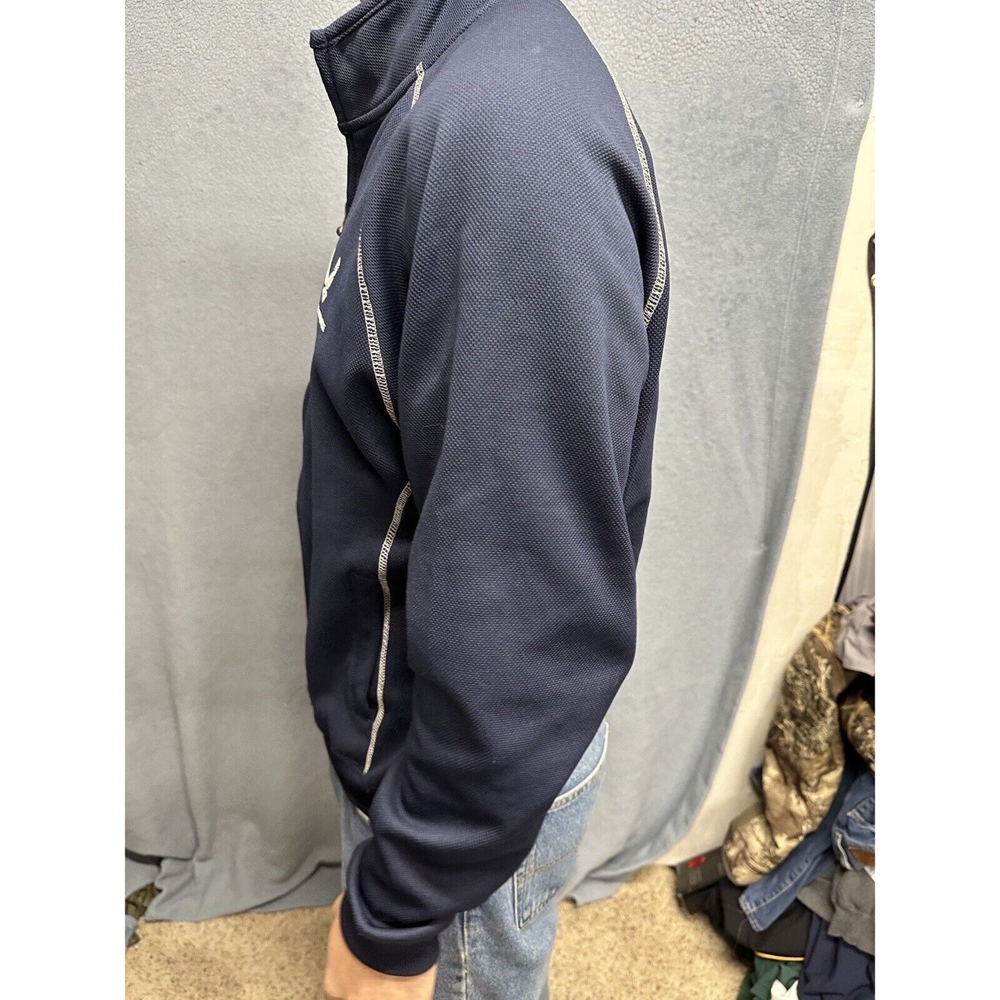Men’s Dark Blue J America Polyester US Air Force Medium Full Zip Jacket USAF