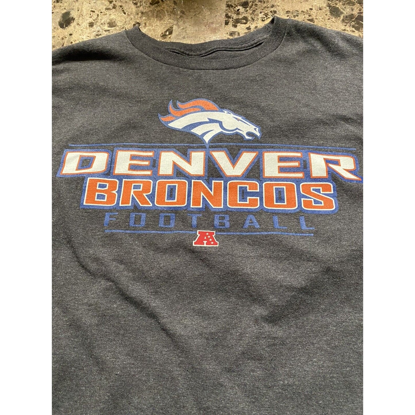 Denver Broncos Football Gray Pullover Long Sleeves Shirt NFL Team Apparel XL