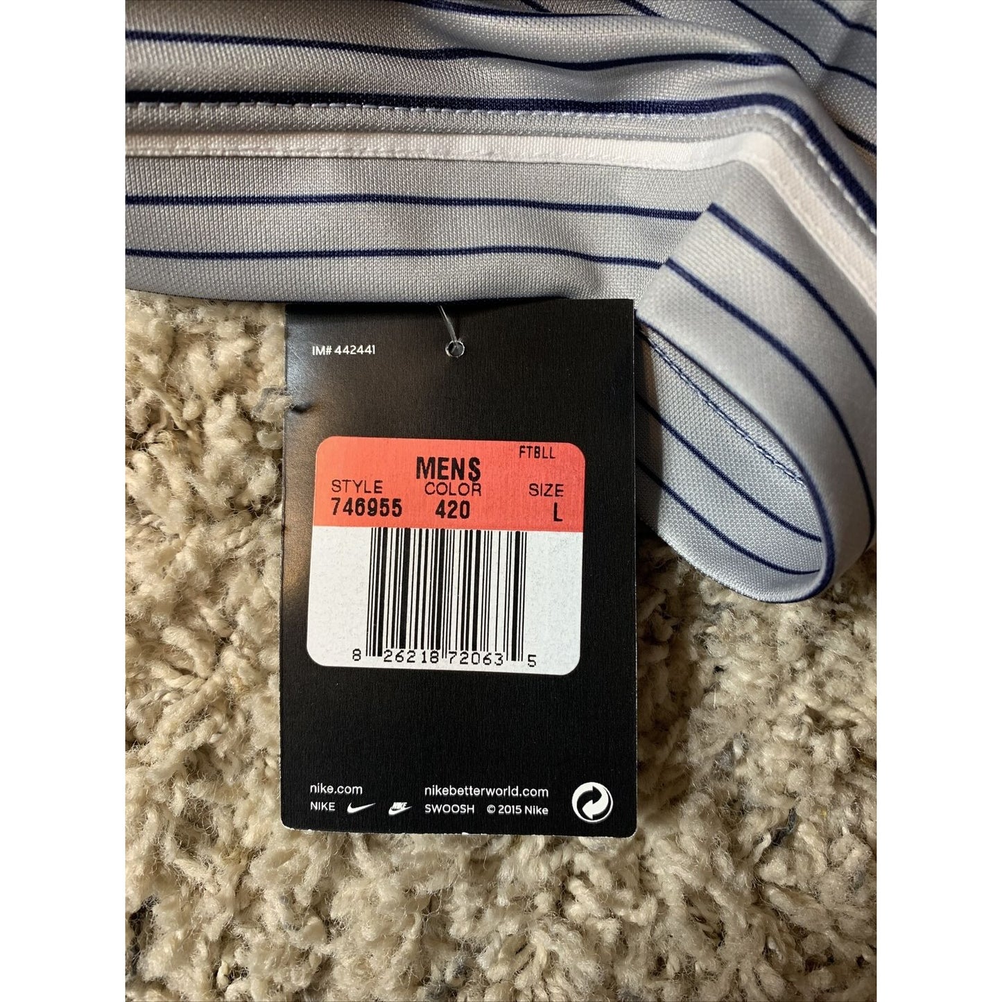 Nike Polo Shirt Men’s Navy Dri Fit Large