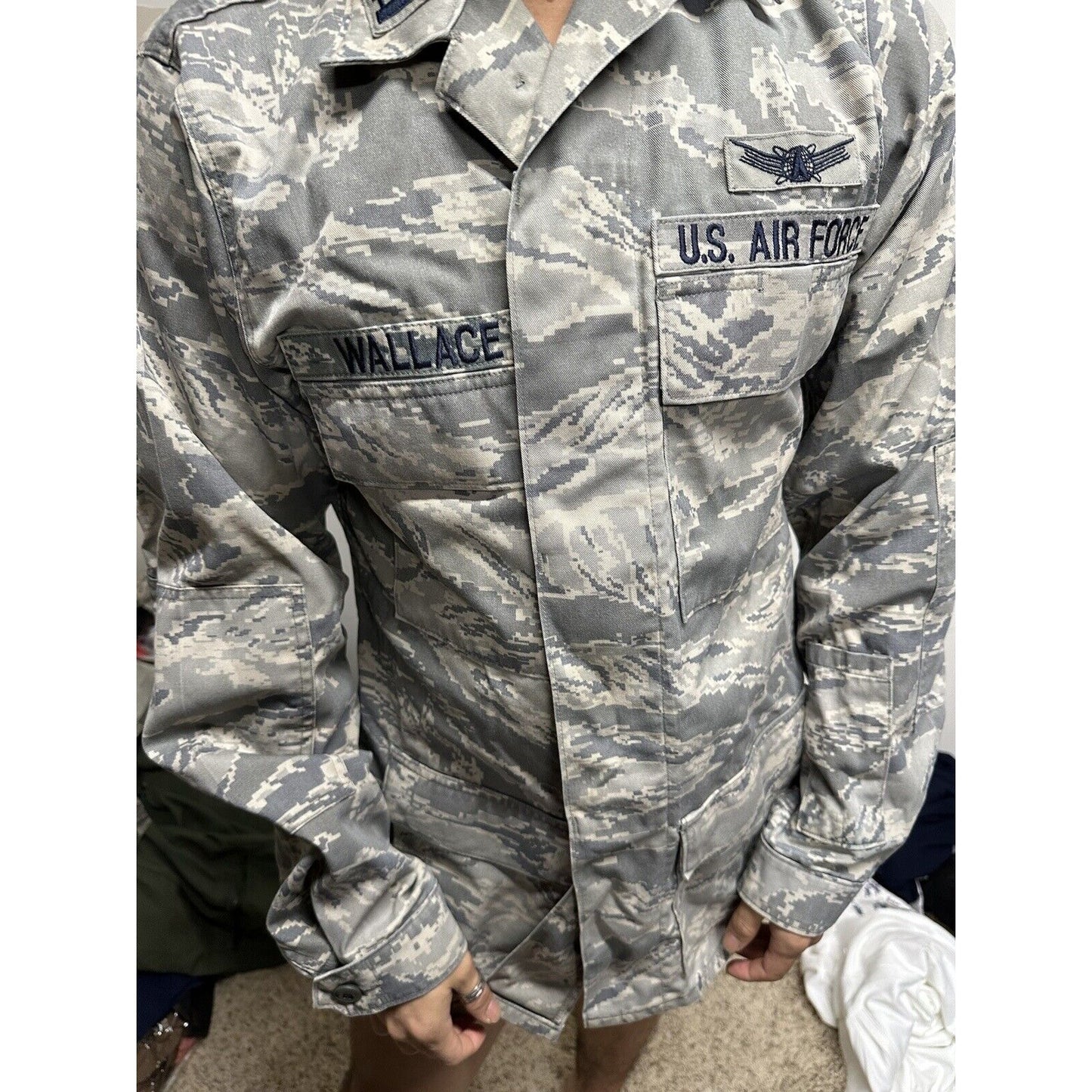 Men’s Abu Airman Battle Uniform Coat Civil Air Patrol Top 38XL Capt Patches
